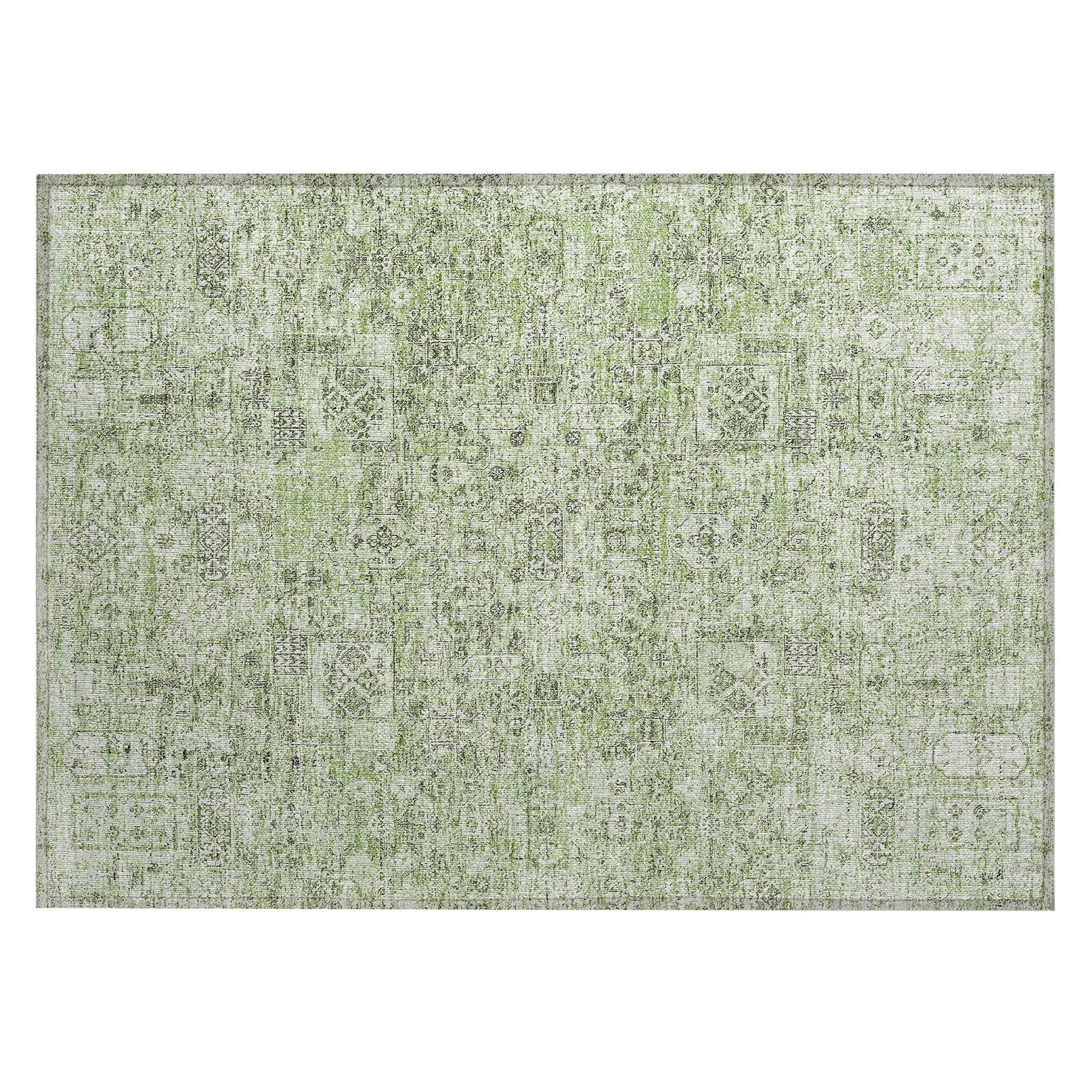 Machine Made ACN611 Green  Rugs #color_green 