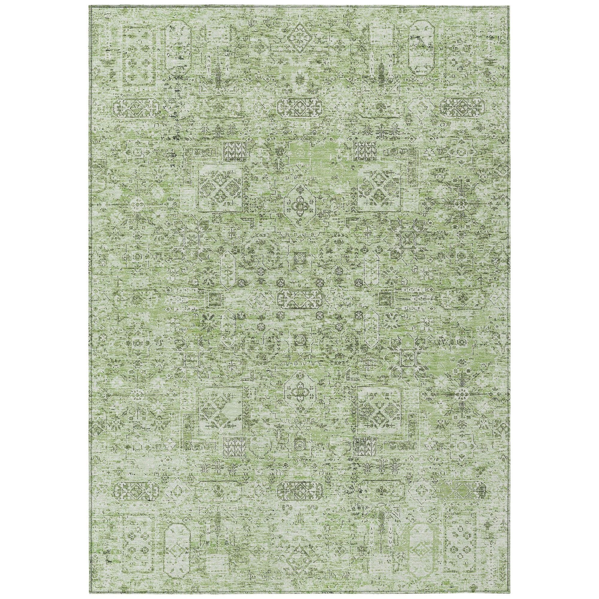 Machine Made ACN611 Green  Rugs #color_green 