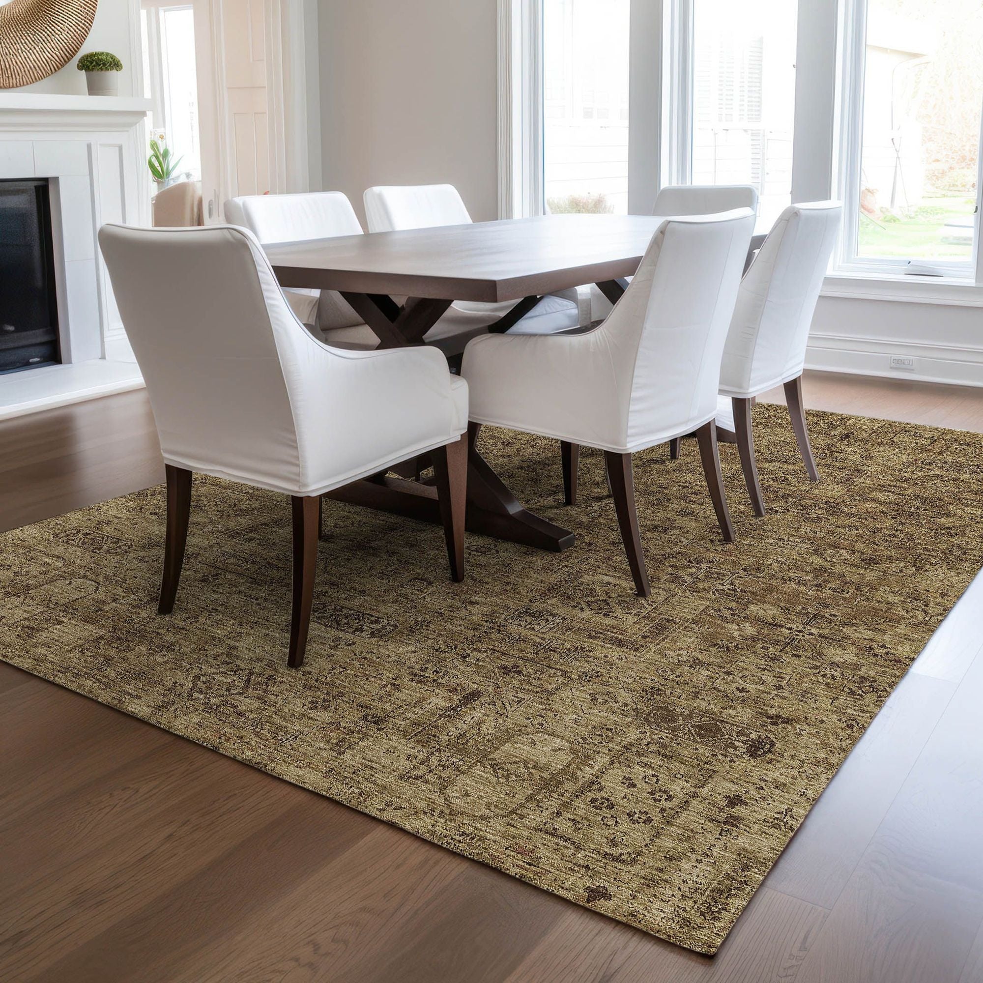 Machine Made ACN611 Mocha Brown Rugs #color_mocha brown