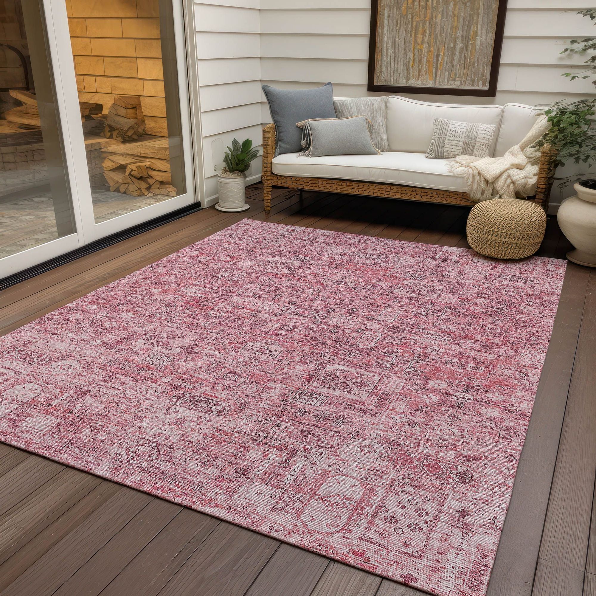 Machine Made ACN611 Pink  Rugs #color_pink 