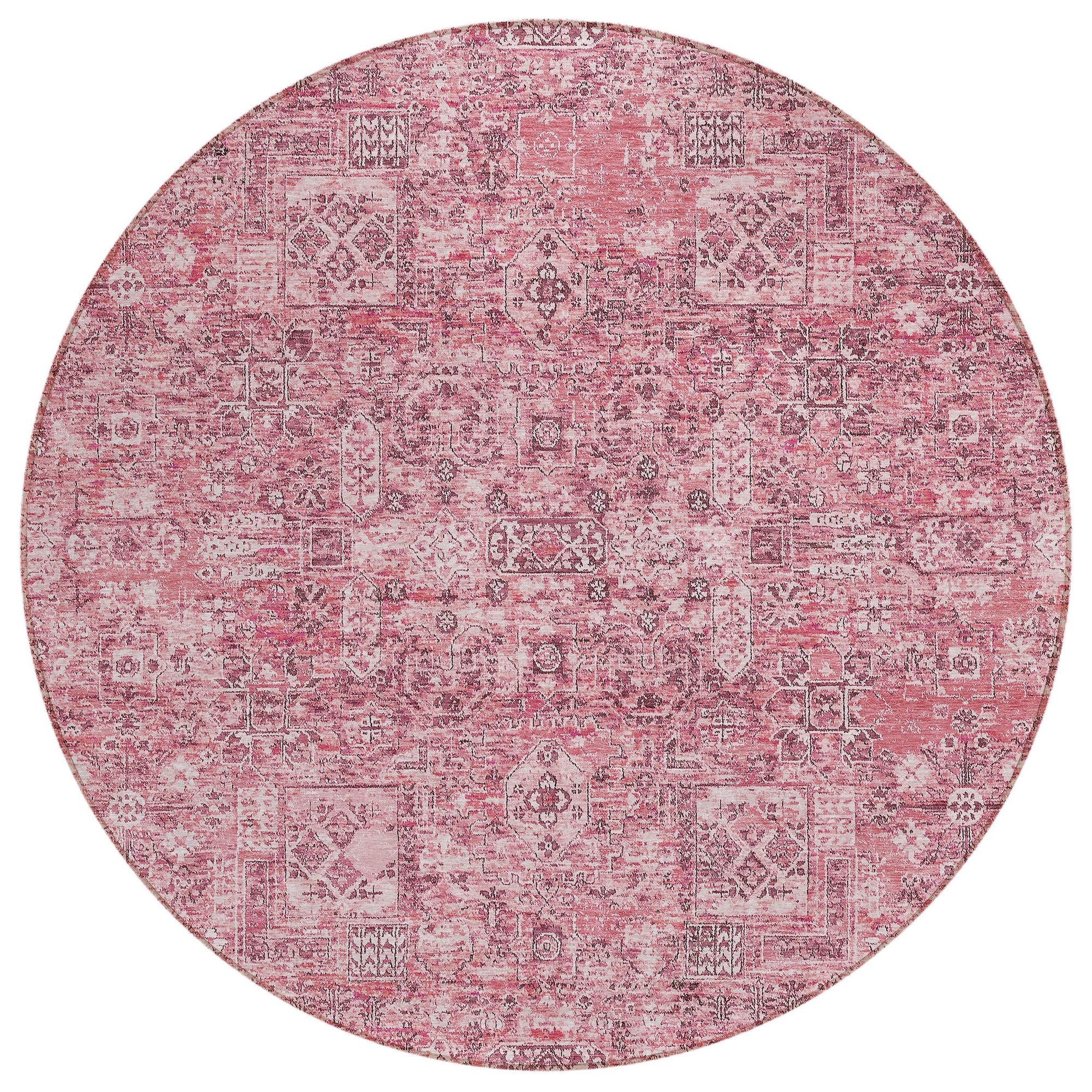 Machine Made ACN611 Pink  Rugs #color_pink 