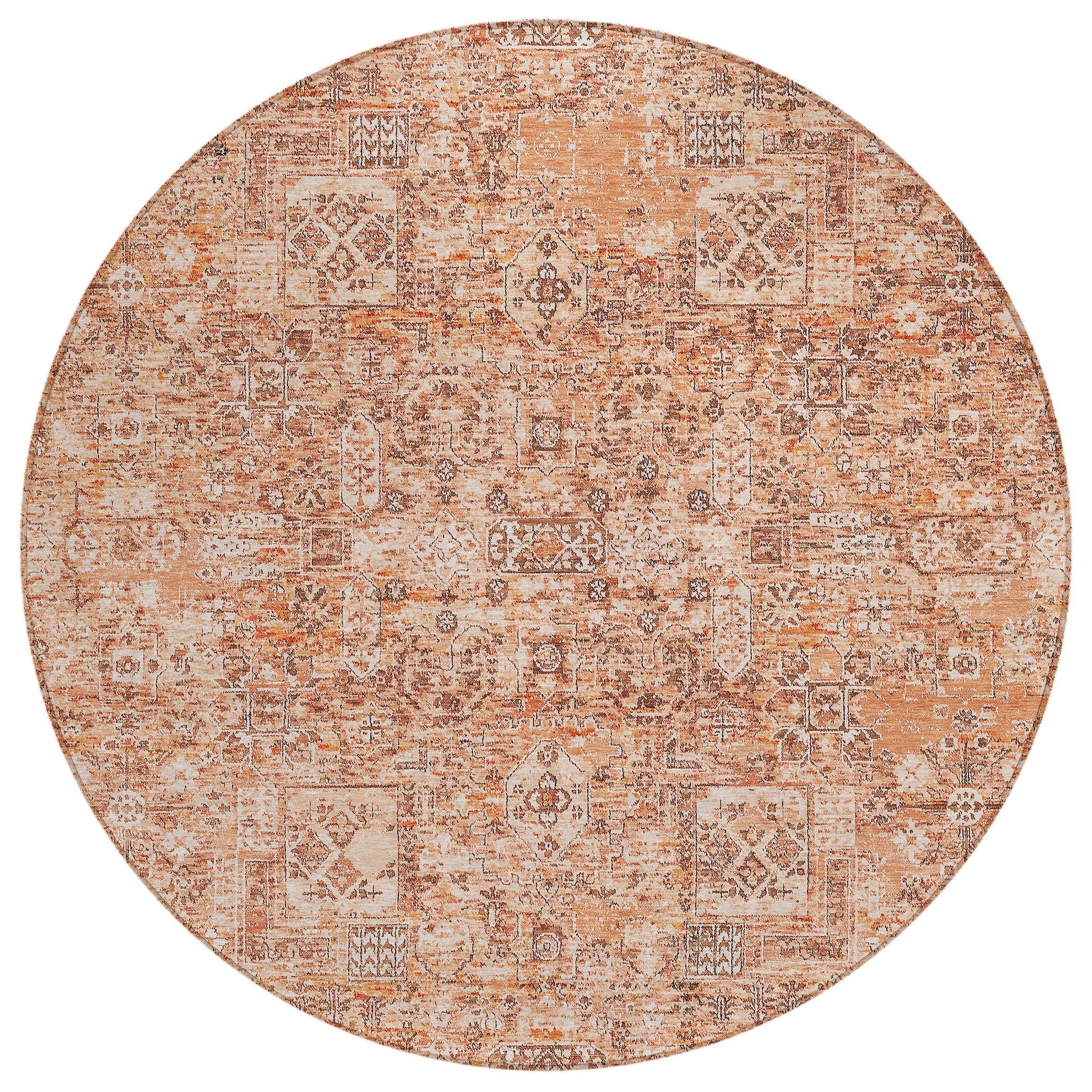 Machine Made ACN611 Salmon Orange Rugs #color_salmon orange