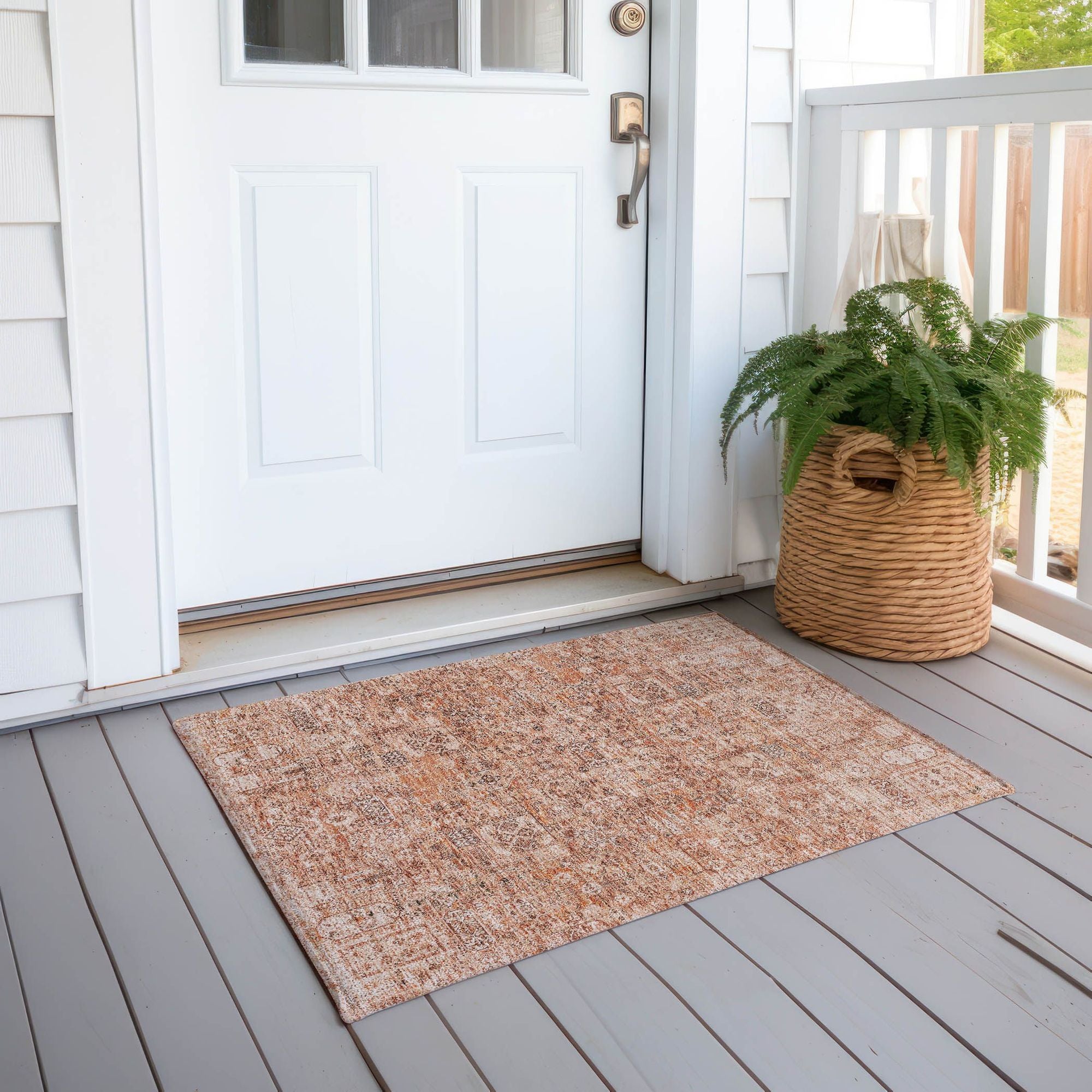 Machine Made ACN611 Salmon Orange Rugs #color_salmon orange