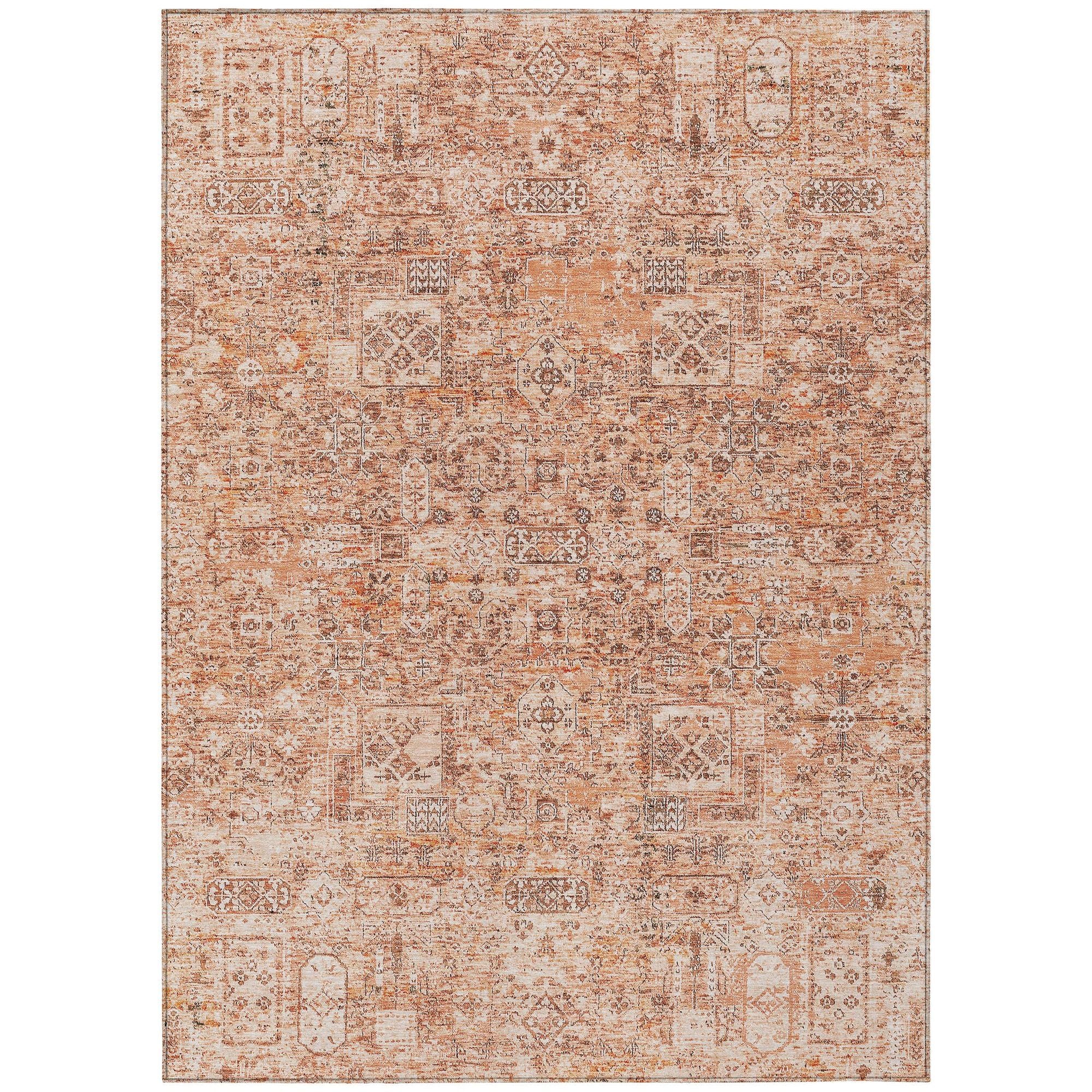 Machine Made ACN611 Salmon Orange Rugs #color_salmon orange