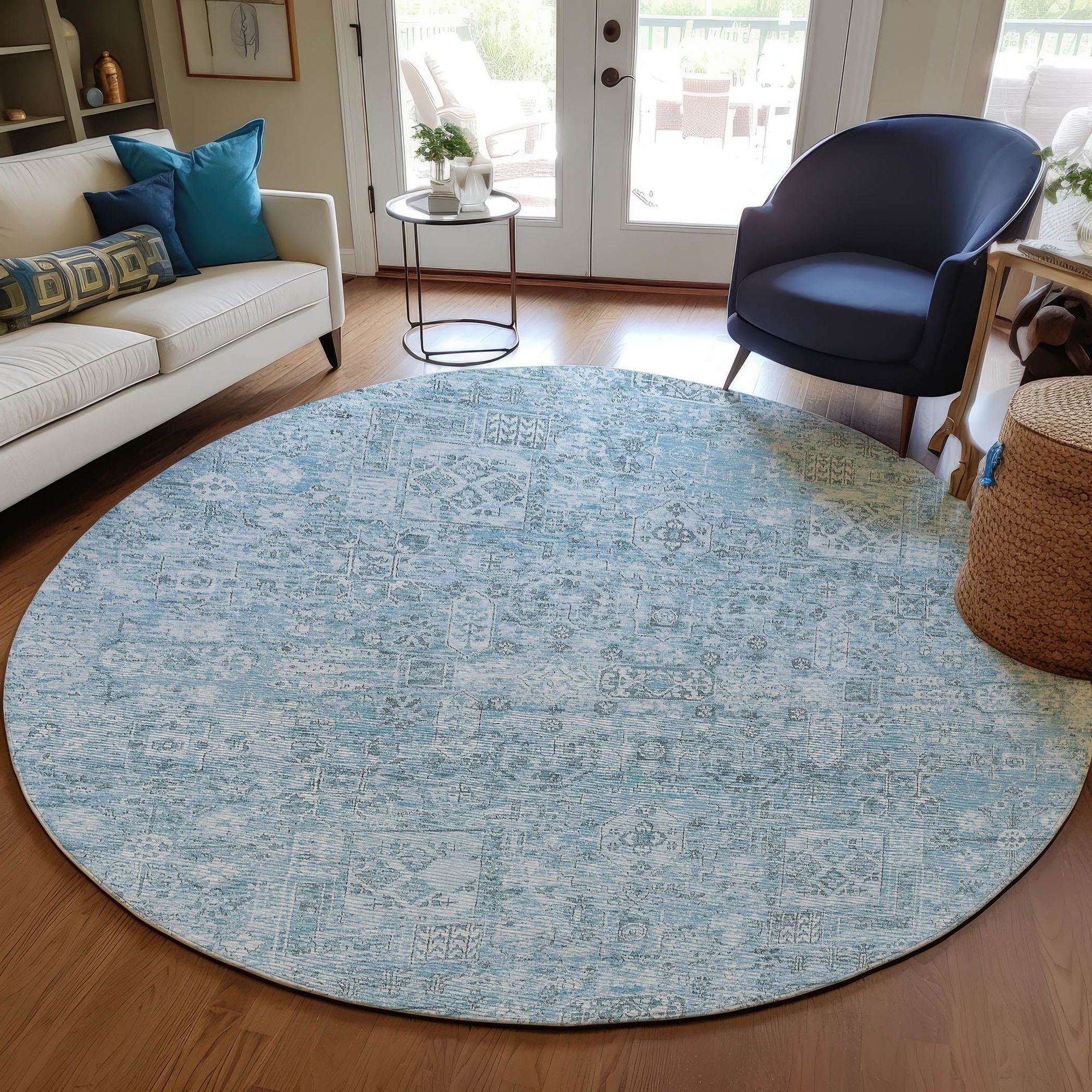 Machine Made ACN611 Sky Blue Rugs #color_sky blue