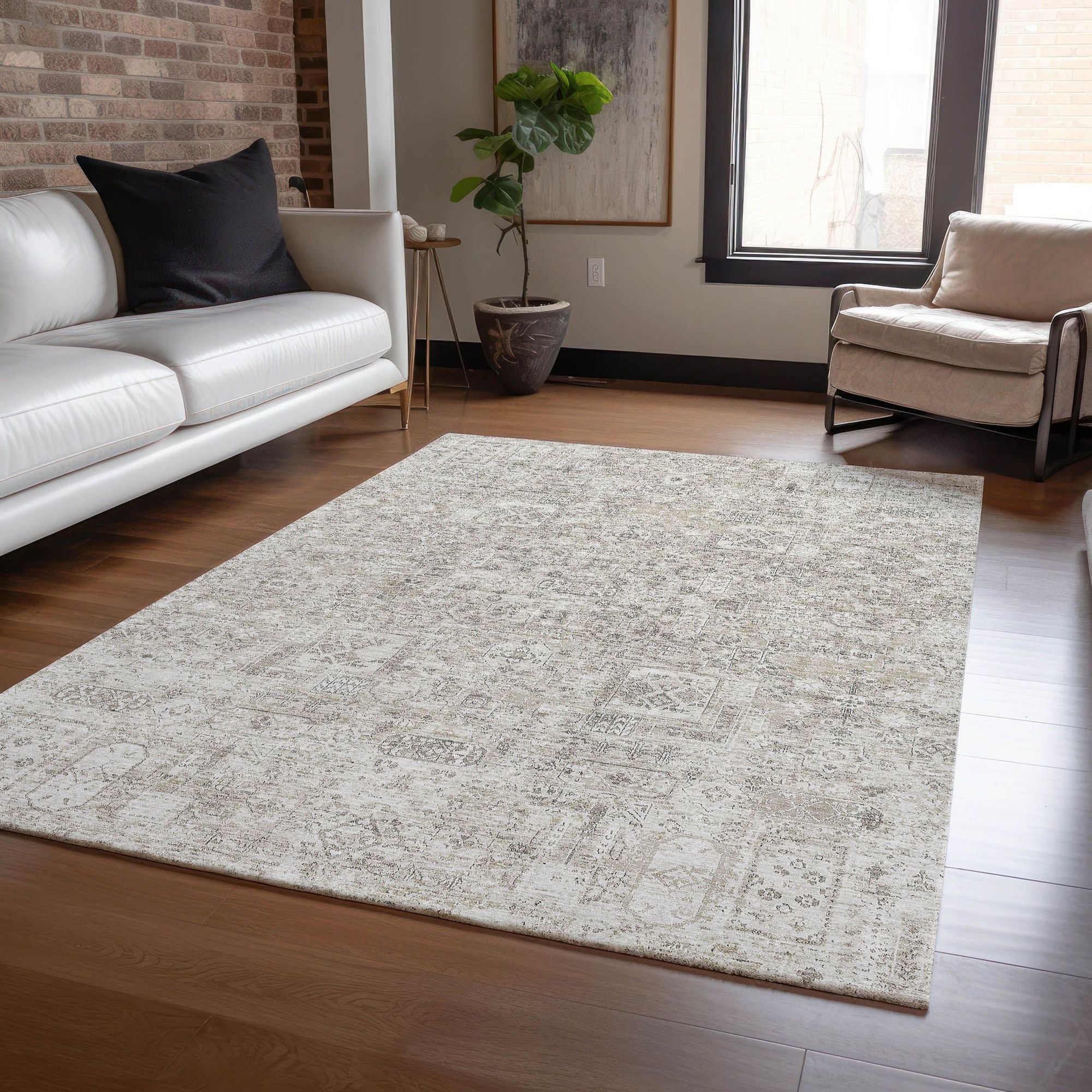 Machine Made ACN611 Taupe Brown Rugs #color_taupe brown