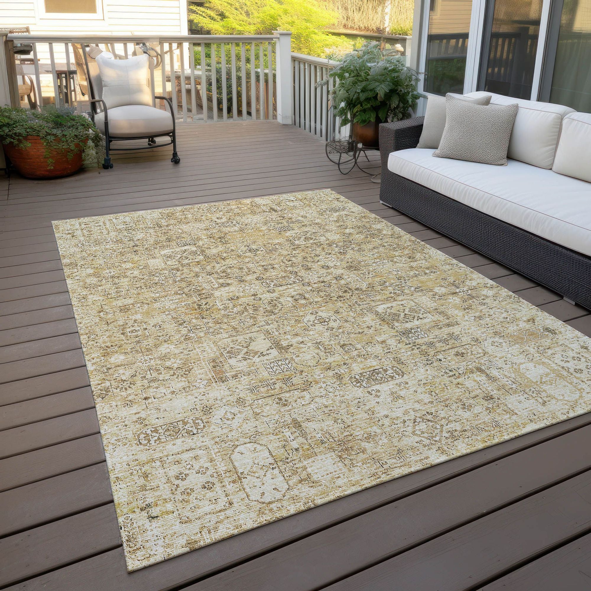 Machine Made ACN611 Wheat Gold Rugs #color_wheat gold