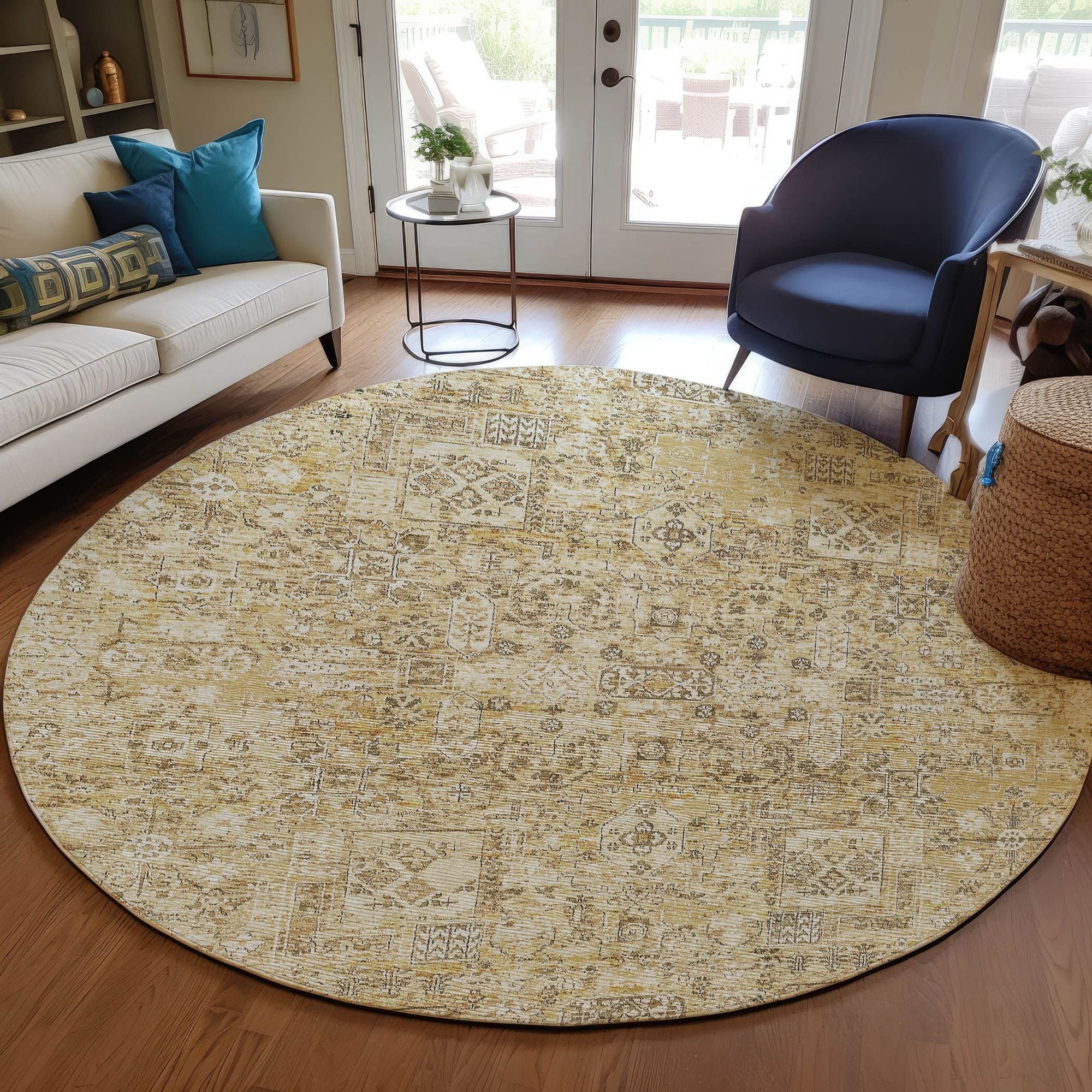 Machine Made ACN611 Wheat Gold Rugs #color_wheat gold