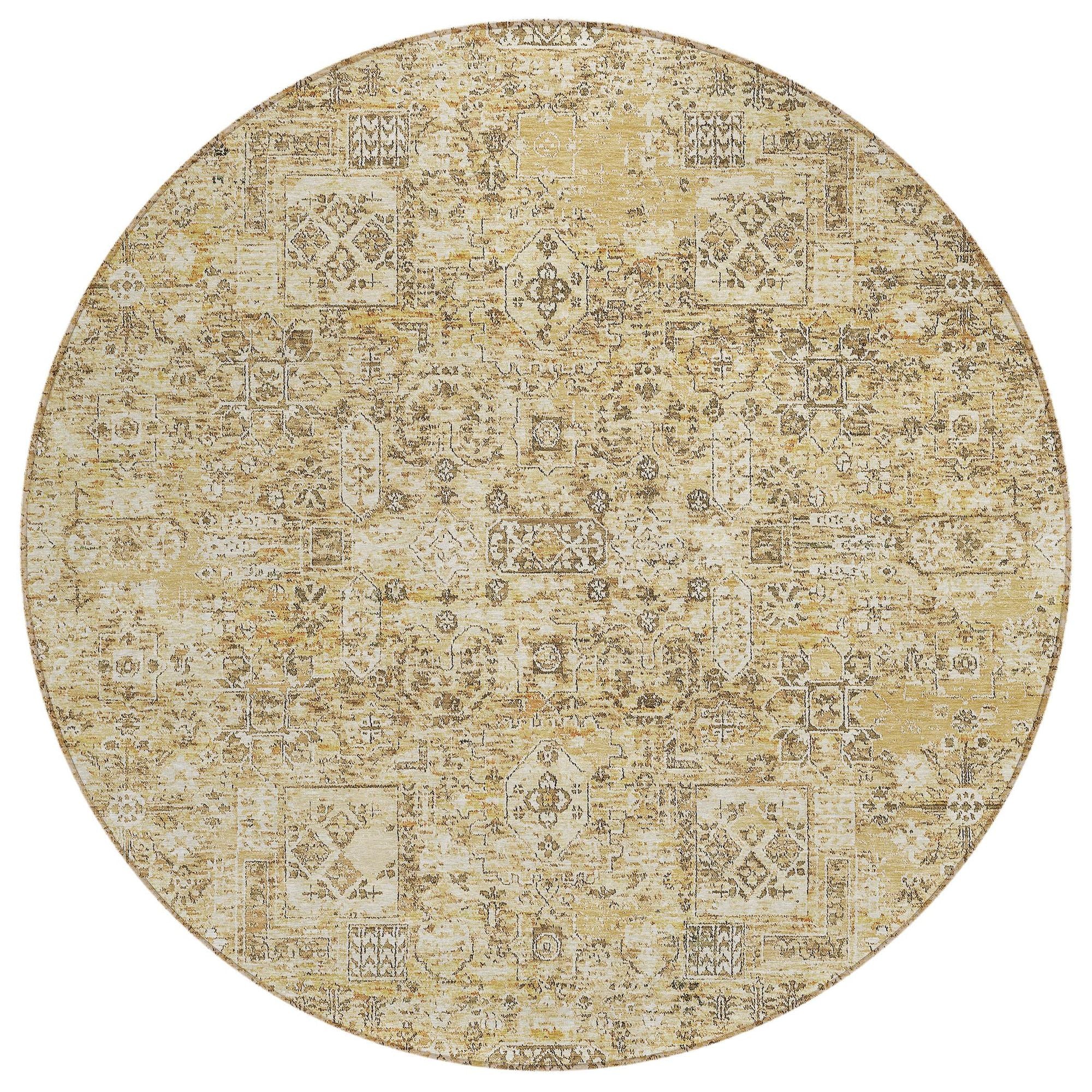 Machine Made ACN611 Wheat Gold Rugs #color_wheat gold