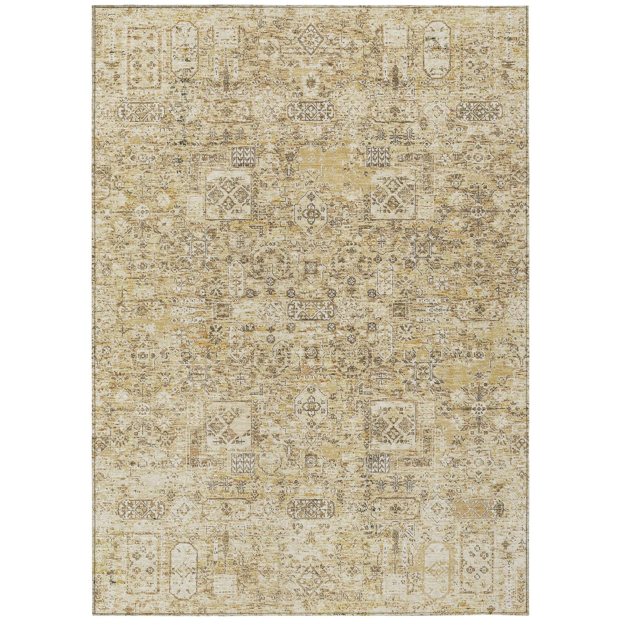 Machine Made ACN611 Wheat Gold Rugs #color_wheat gold