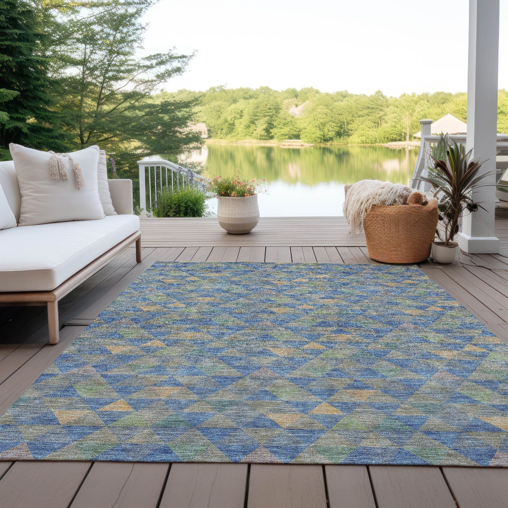 Machine Made ACN612 Blue  Rugs #color_blue 