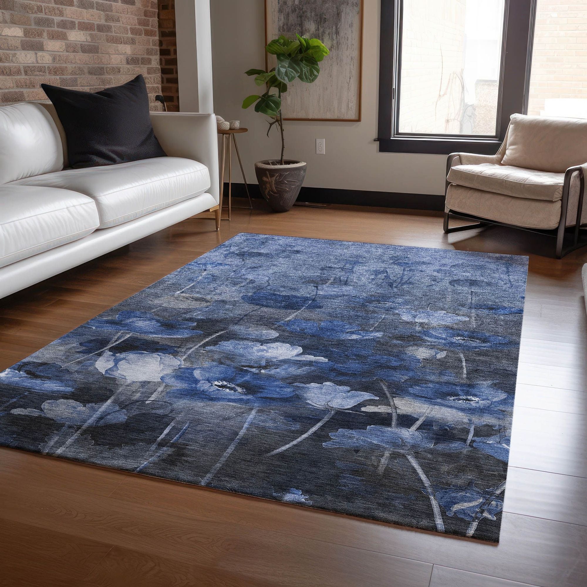 Machine Made ACN613 Blue  Rugs #color_blue 