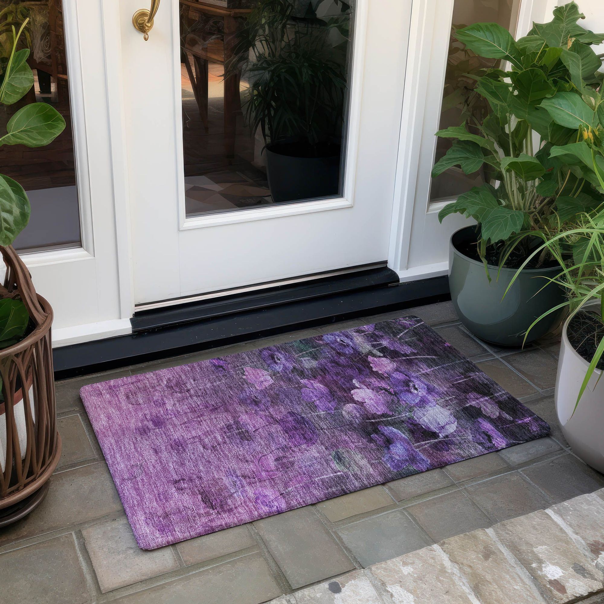 Machine Made ACN613 Purple  Rugs #color_purple 