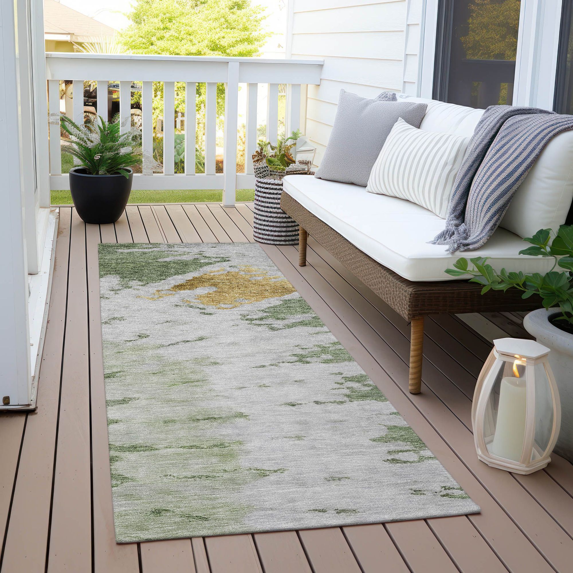 Machine Made ACN614 Aloe Green Rugs #color_aloe green