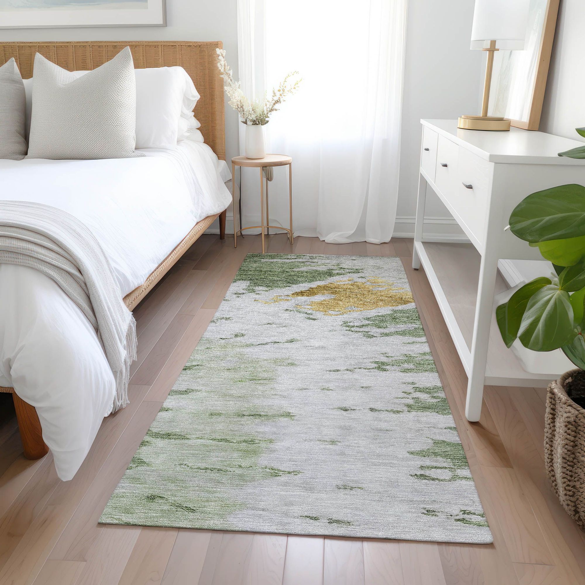 Machine Made ACN614 Aloe Green Rugs #color_aloe green