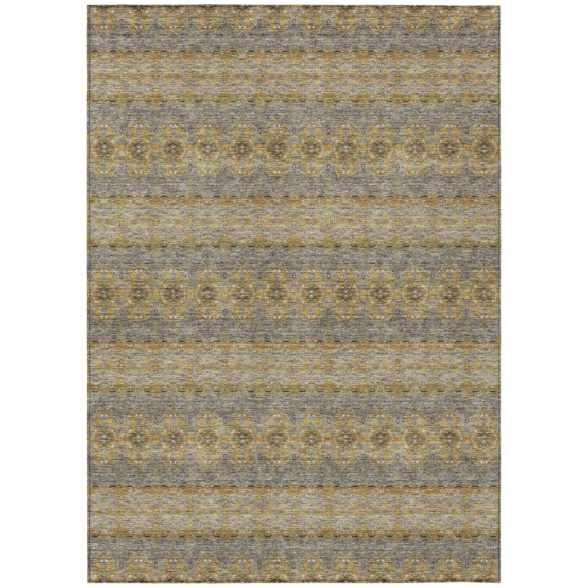 Machine Made ACN615 Gold  Rugs #color_gold 