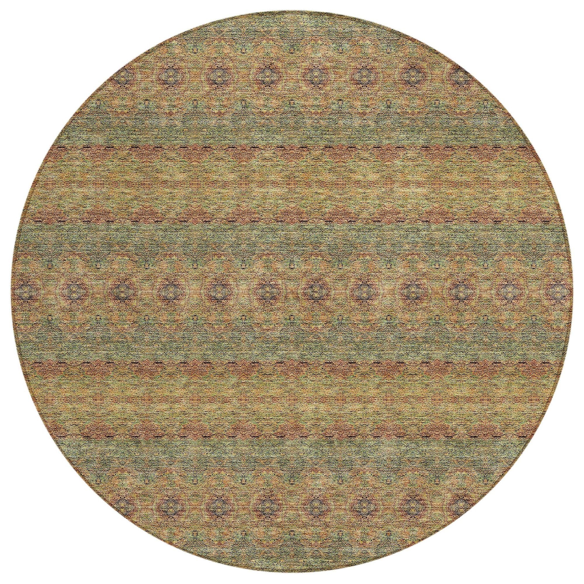 Machine Made ACN615 Green  Rugs #color_green 