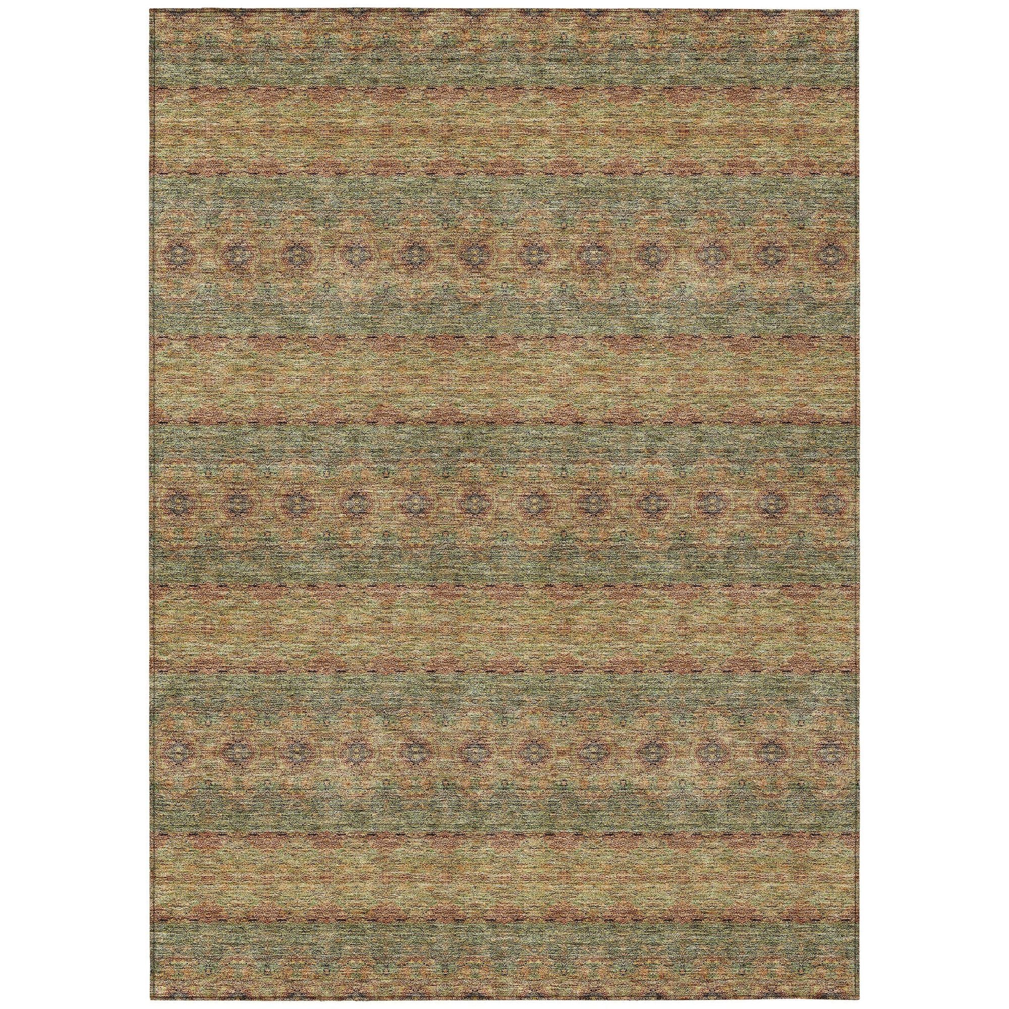 Machine Made ACN615 Green  Rugs #color_green 