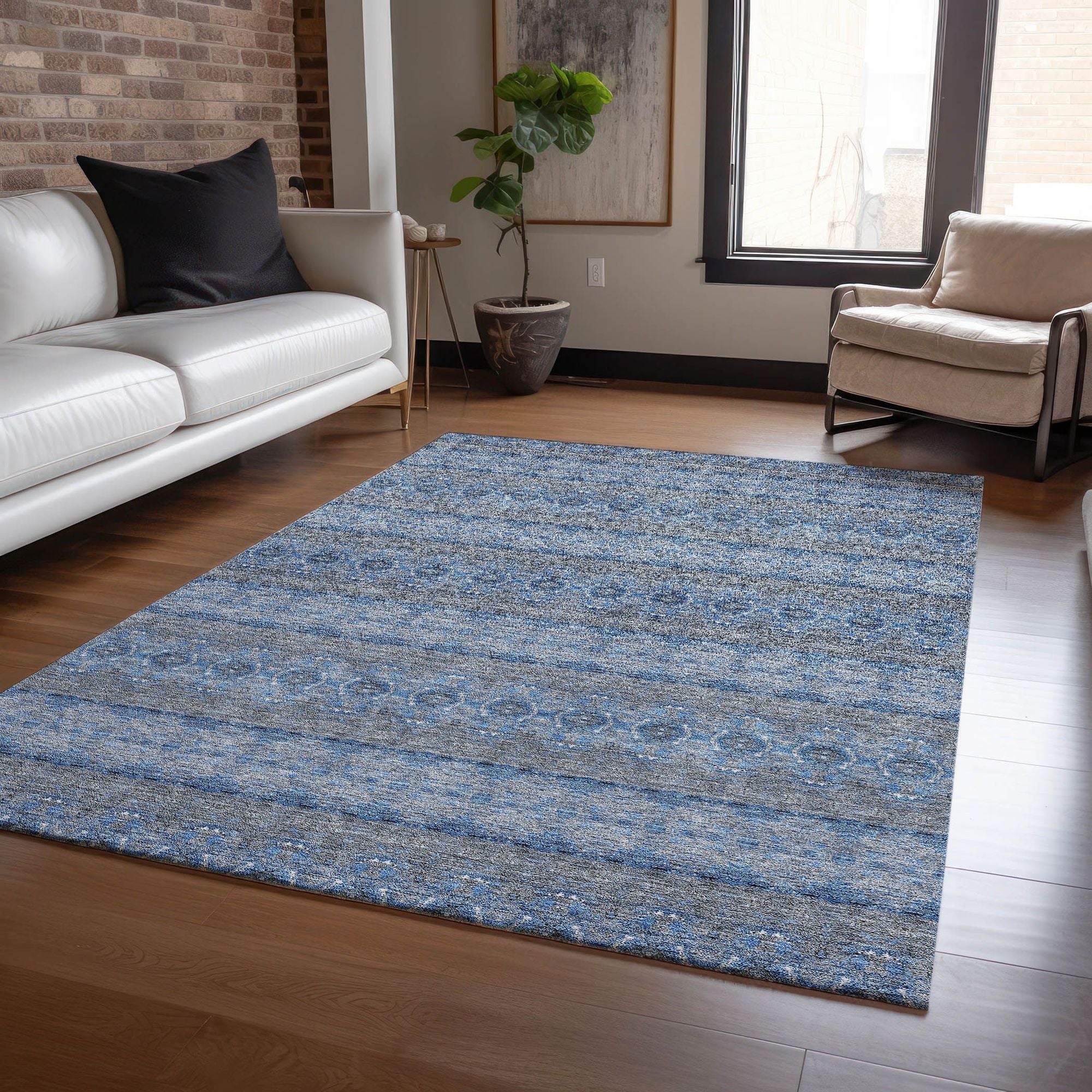 Machine Made ACN615 Navy Blue Rugs #color_navy blue