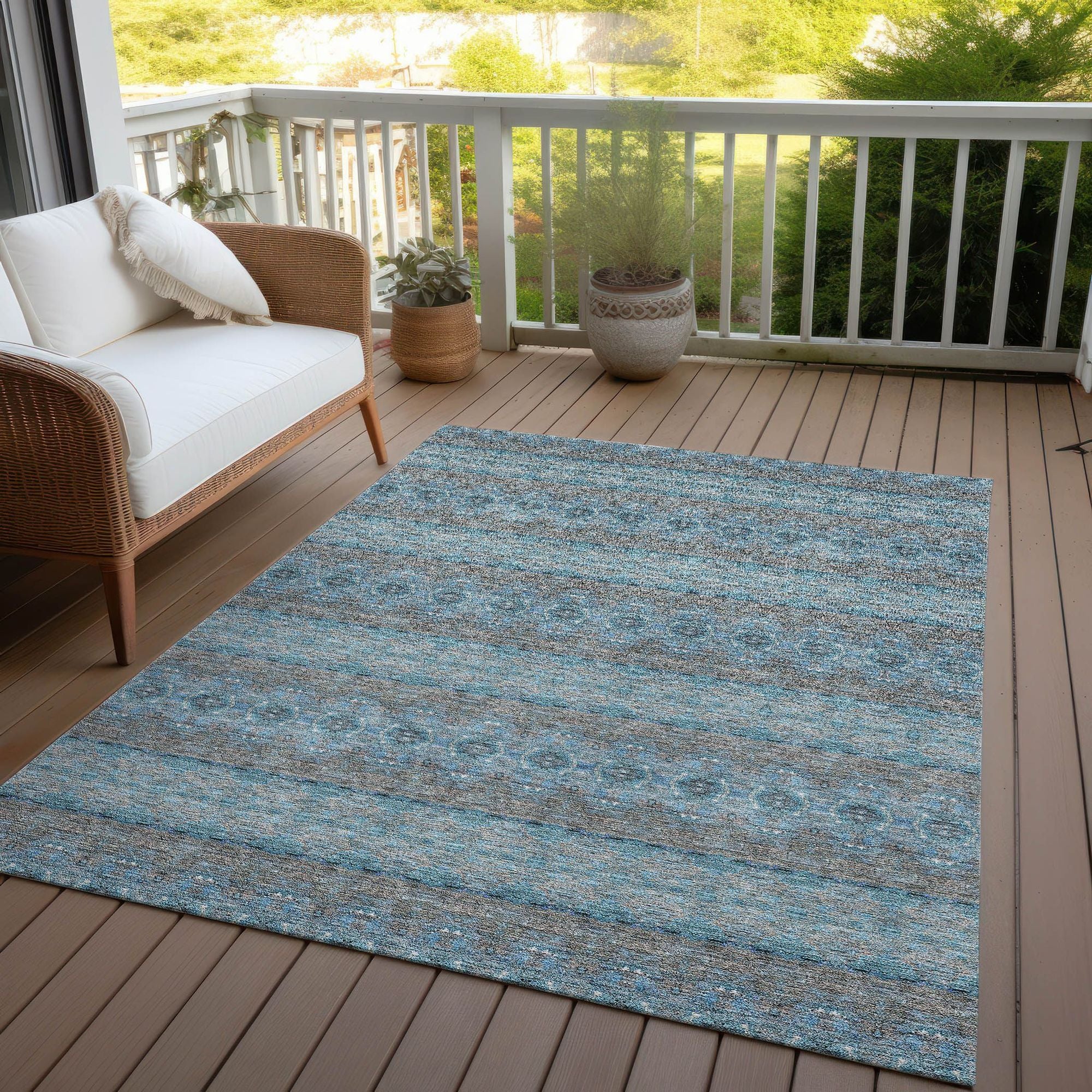 Machine Made ACN615 Teal  Rugs #color_teal 