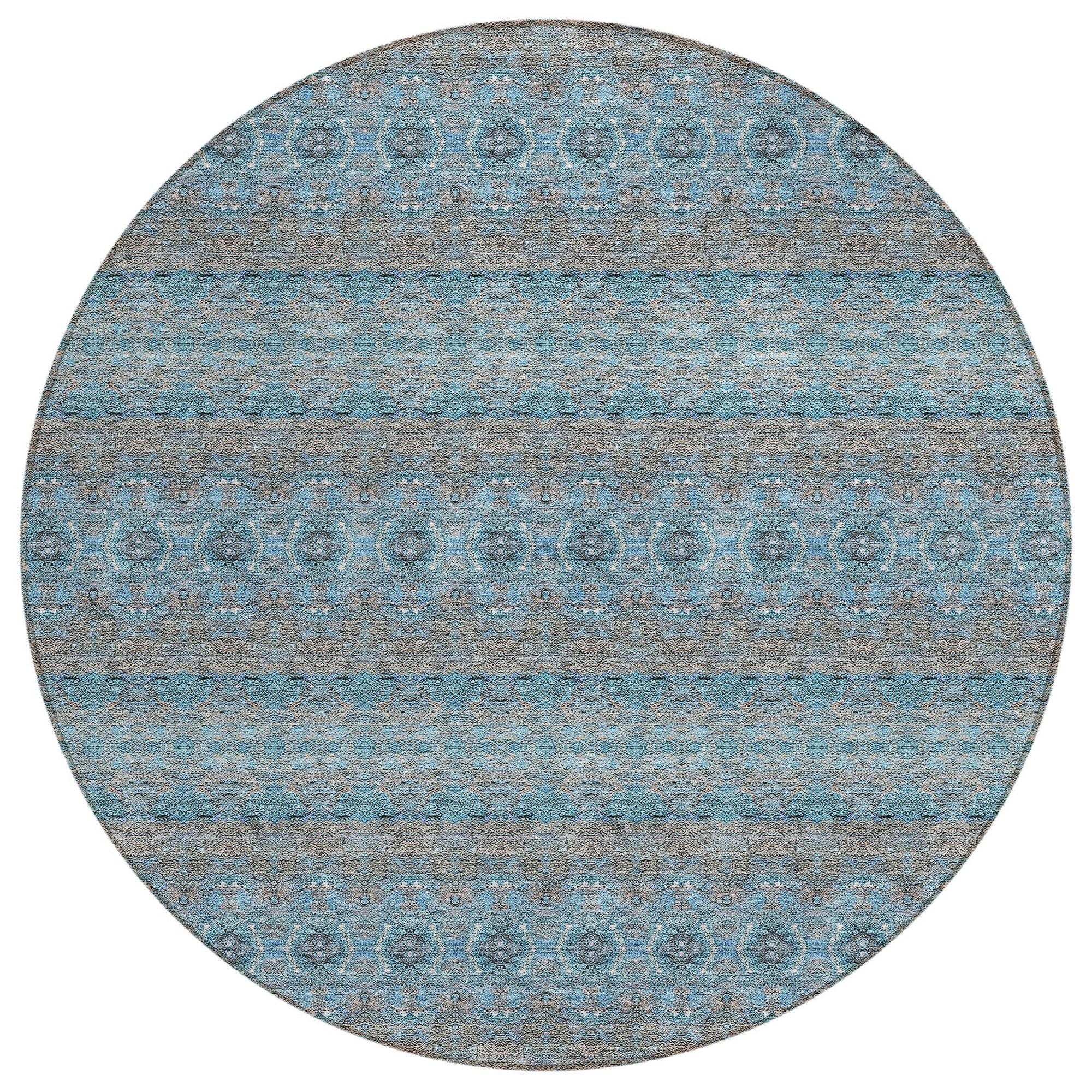 Machine Made ACN615 Teal  Rugs #color_teal 