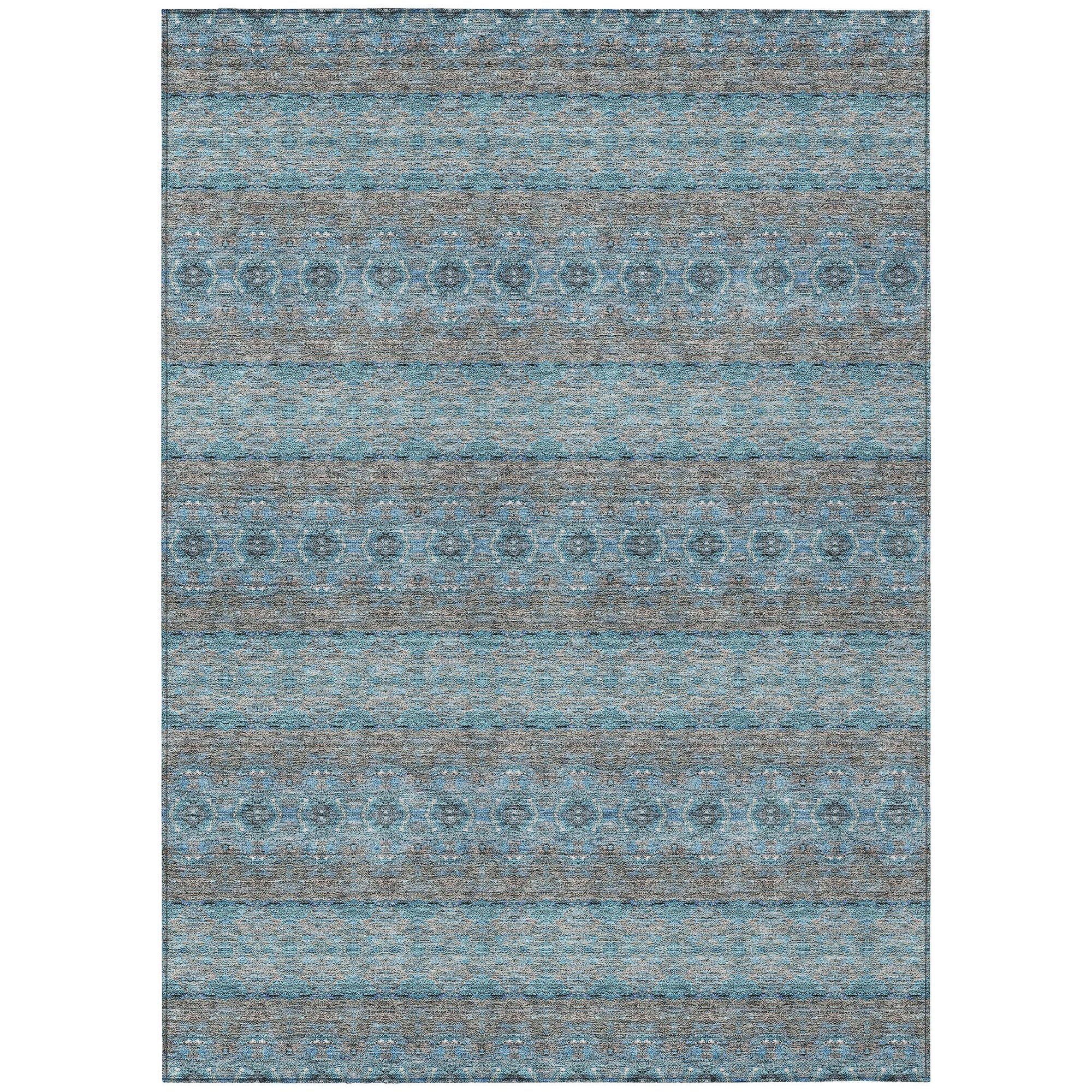 Machine Made ACN615 Teal  Rugs #color_teal 