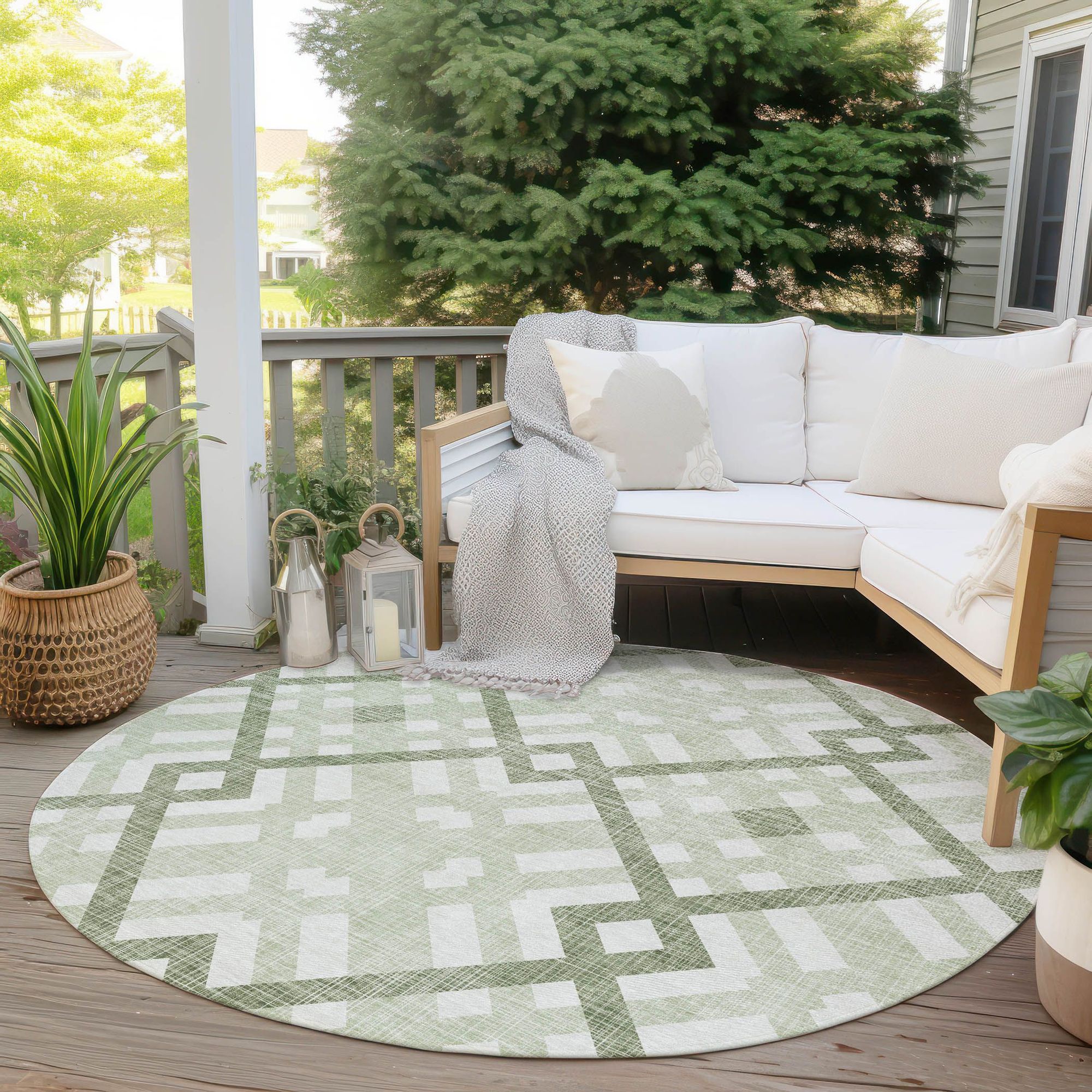 Machine Made ACN616 Aloe Green Rugs #color_aloe green