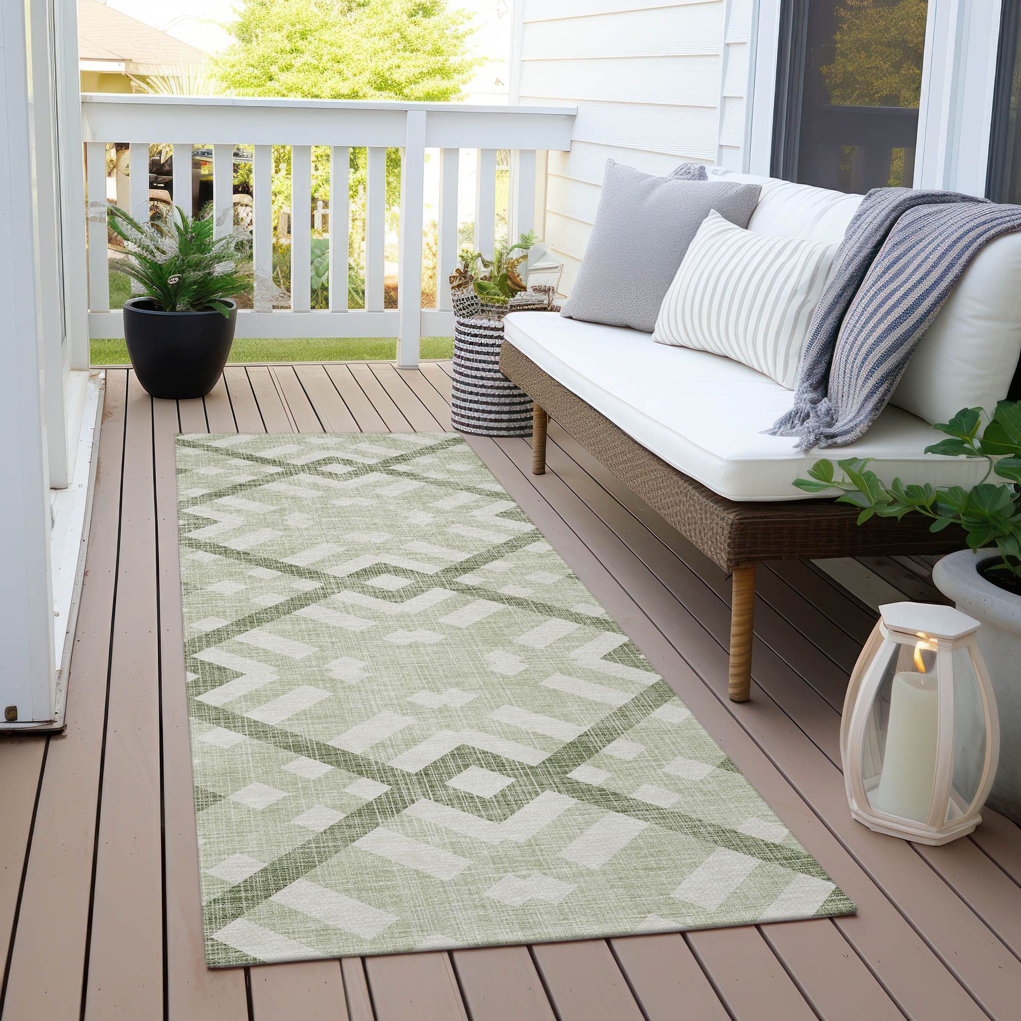 Machine Made ACN616 Aloe Green Rugs #color_aloe green