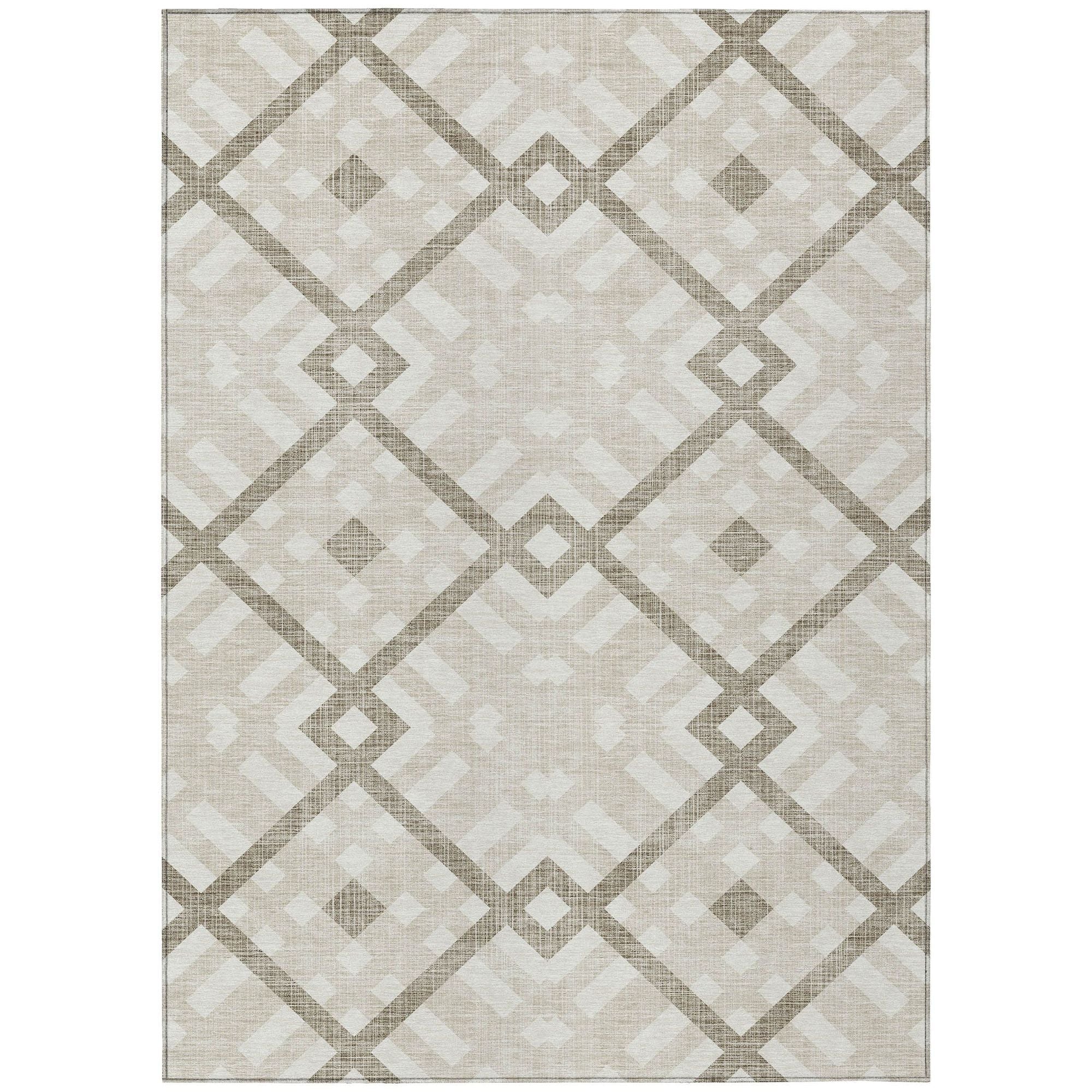 Machine Made ACN616 Beige Brown Rugs #color_beige brown