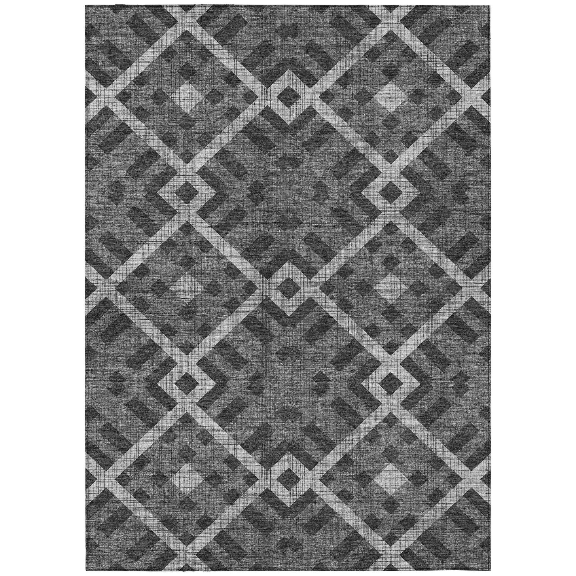 Machine Made ACN616 Charcoal Gray Rugs #color_charcoal gray