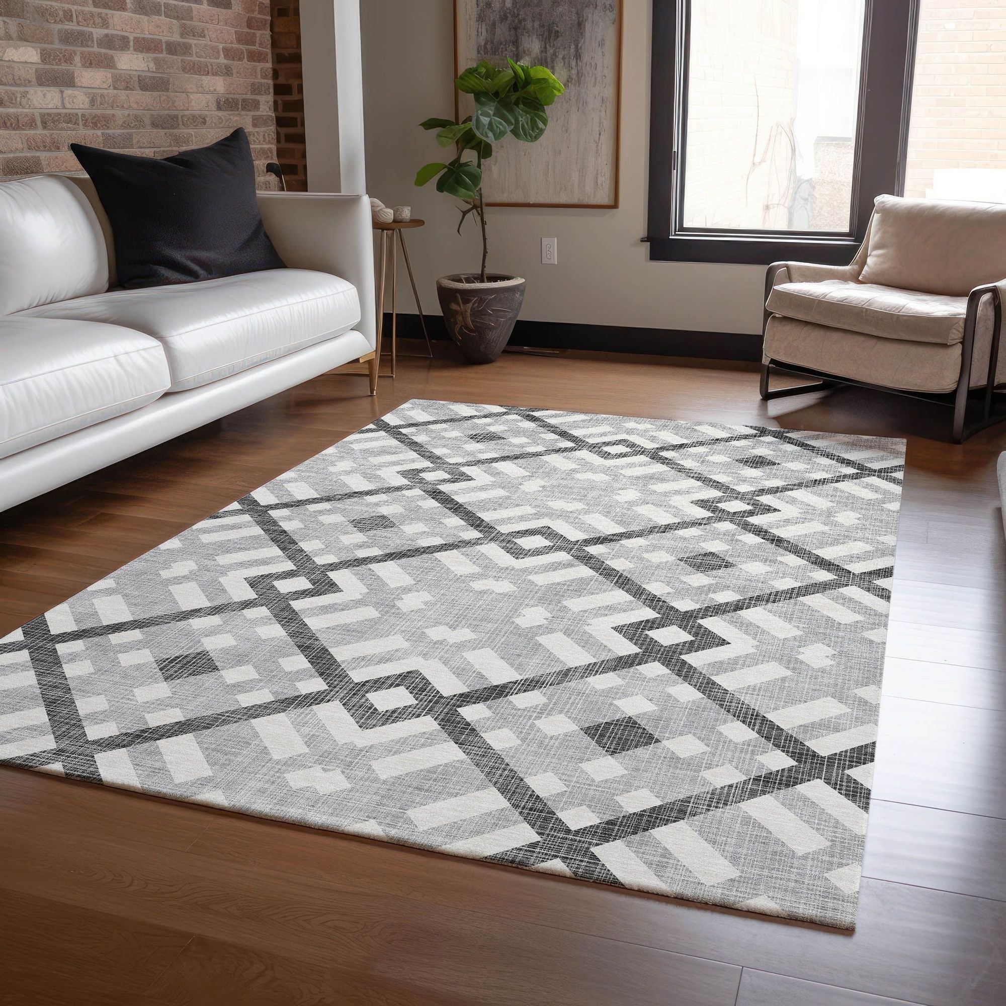 Machine Made ACN616 Gray  Rugs #color_gray 