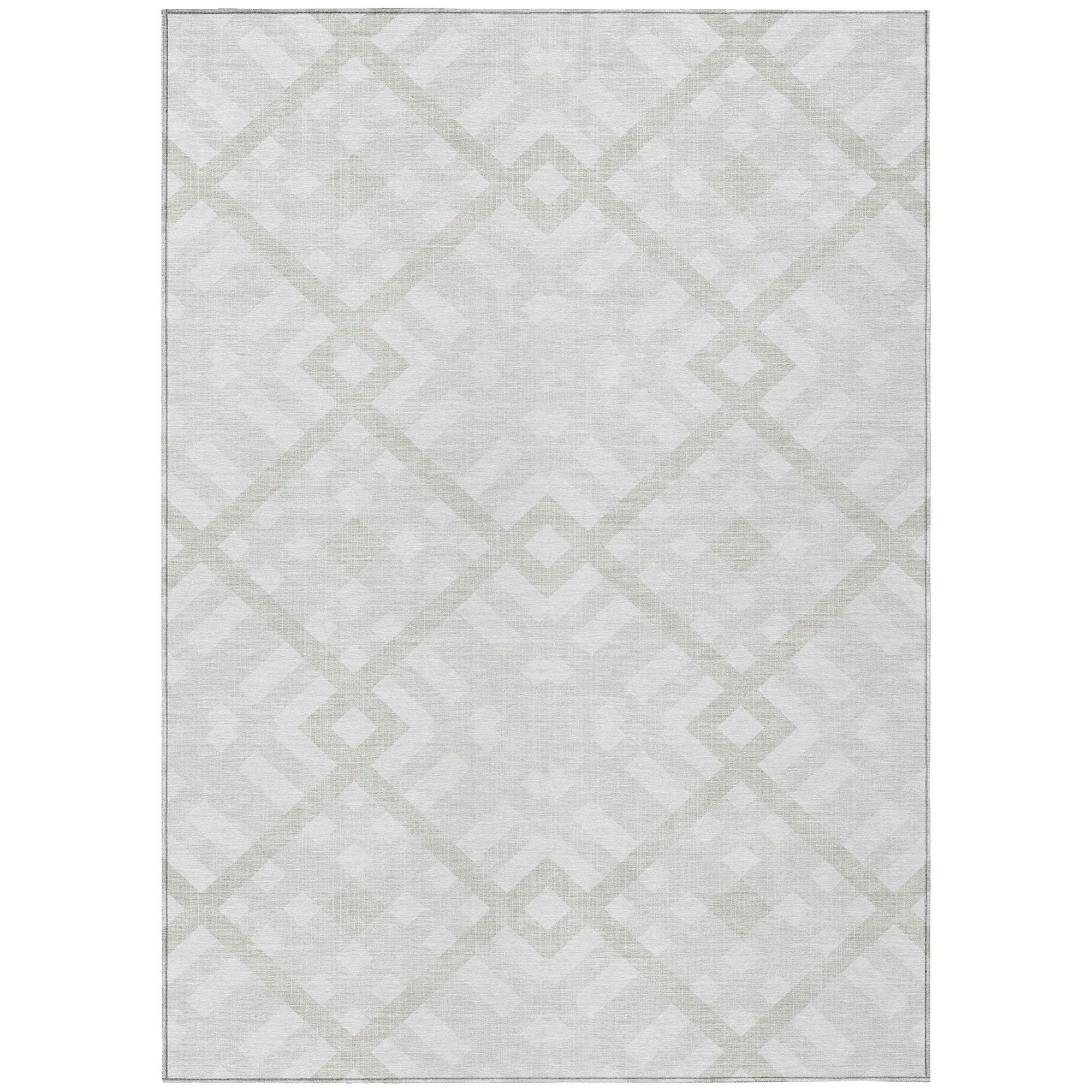 Machine Made ACN616 Ivory  Rugs #color_ivory 