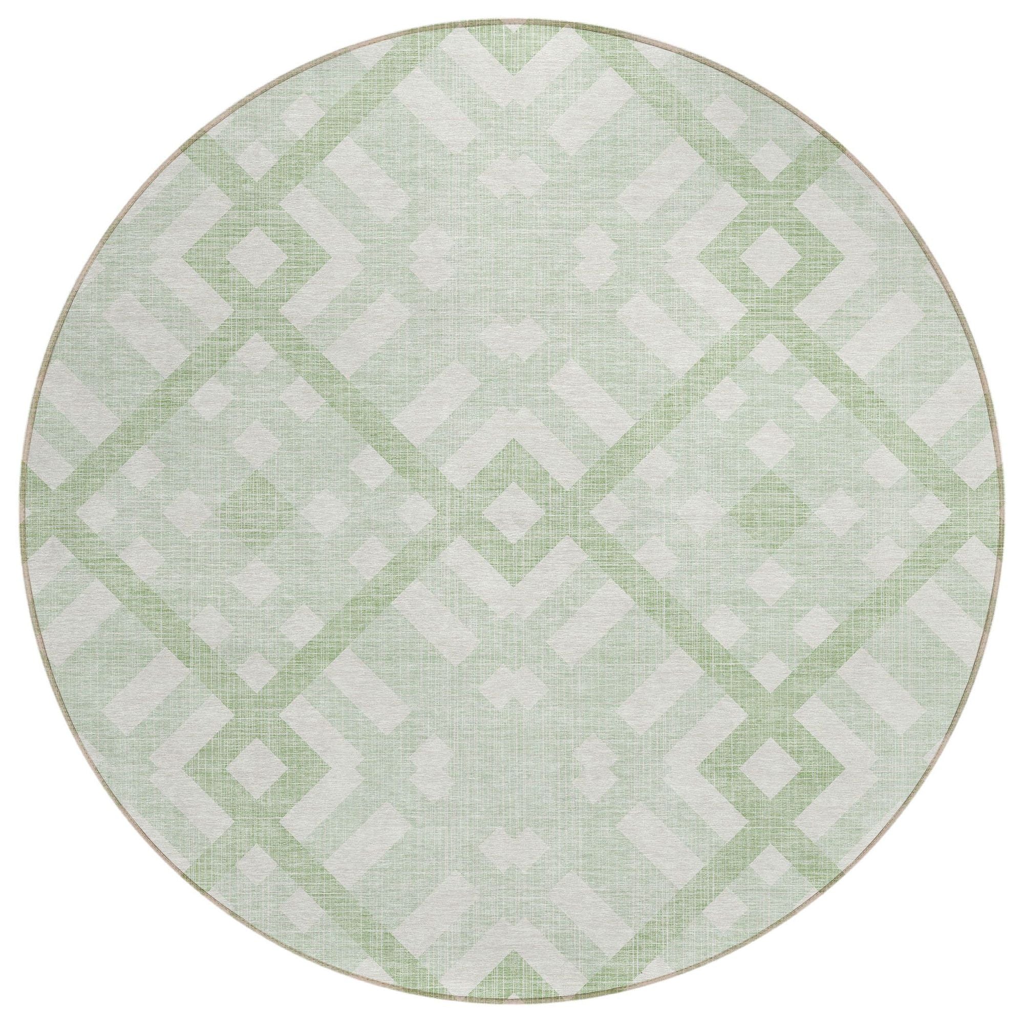 Machine Made ACN616 Mint Green Rugs #color_mint green