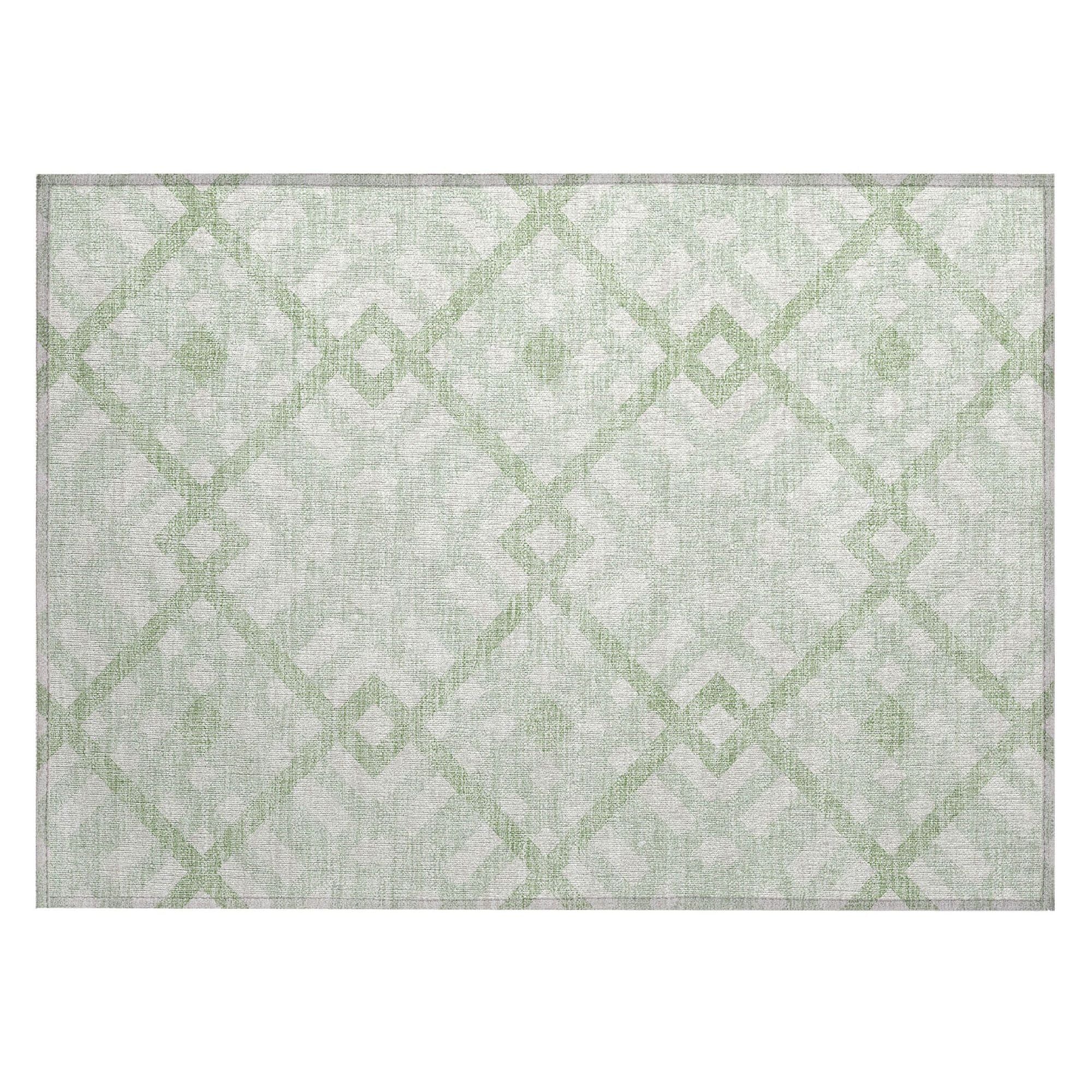 Machine Made ACN616 Mint Green Rugs #color_mint green