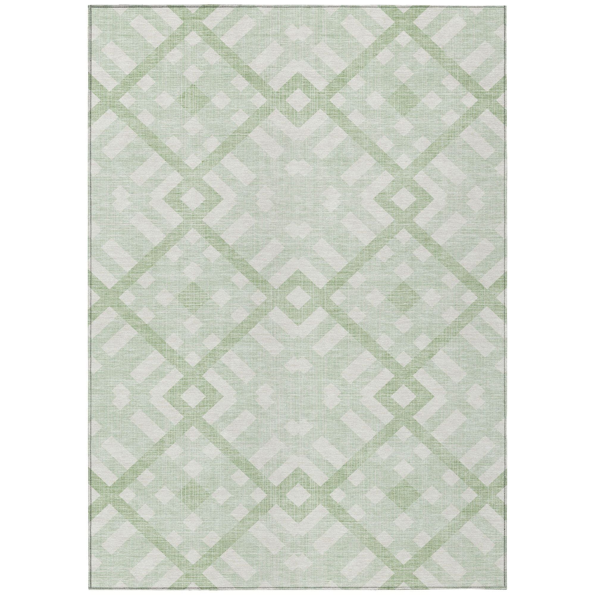 Machine Made ACN616 Mint Green Rugs #color_mint green