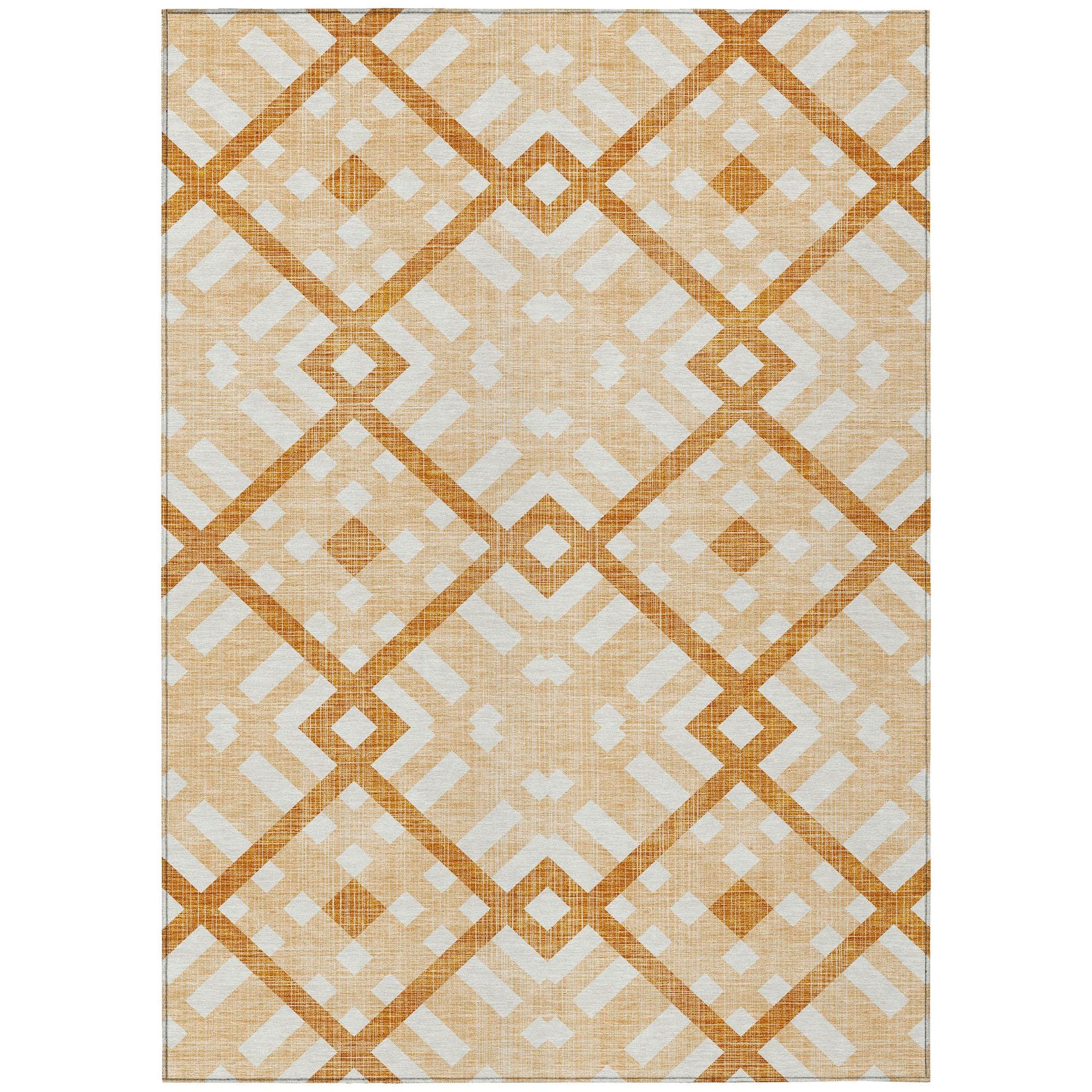 Machine Made ACN616 Peach Orange Rugs #color_peach orange