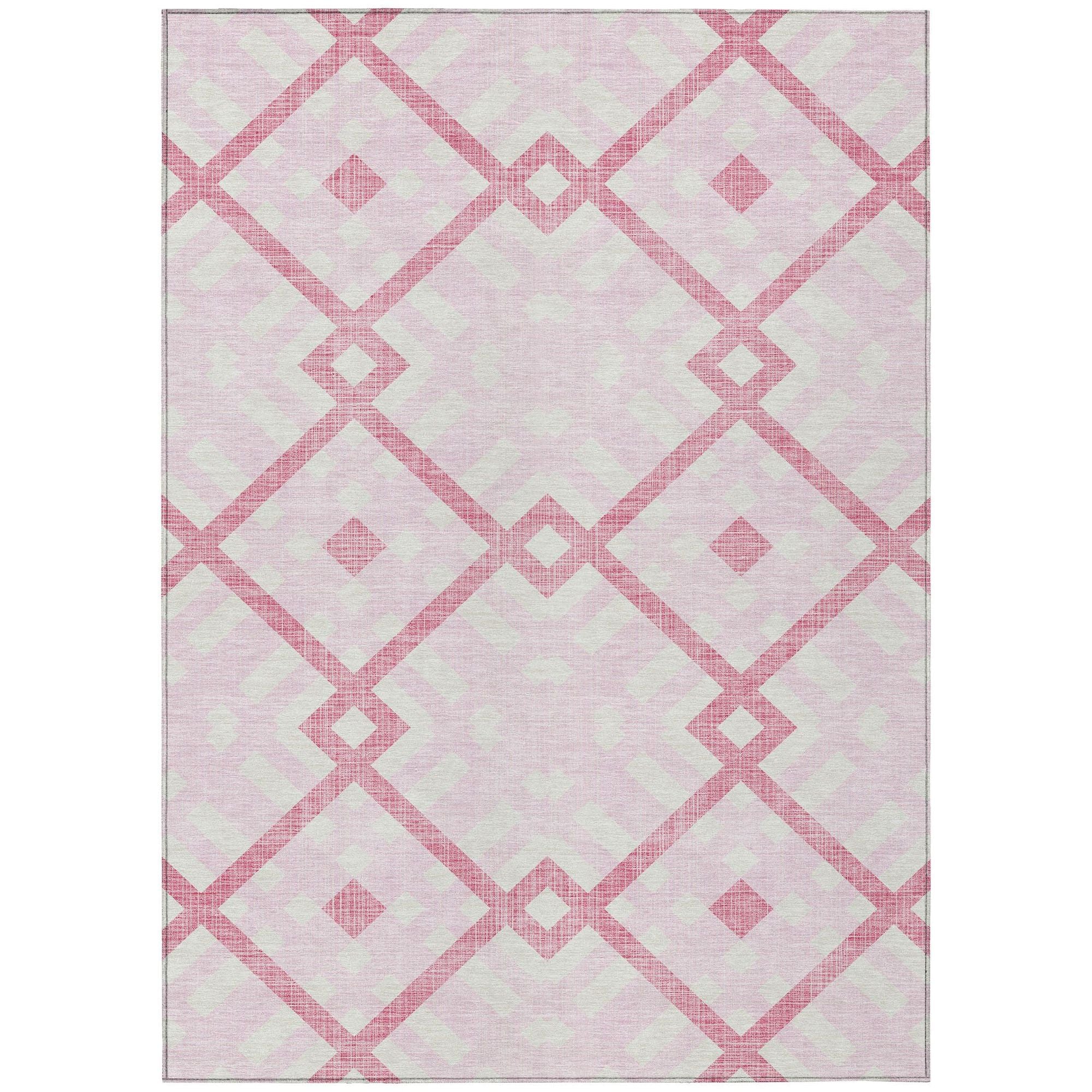 Machine Made ACN616 Pink  Rugs #color_pink 