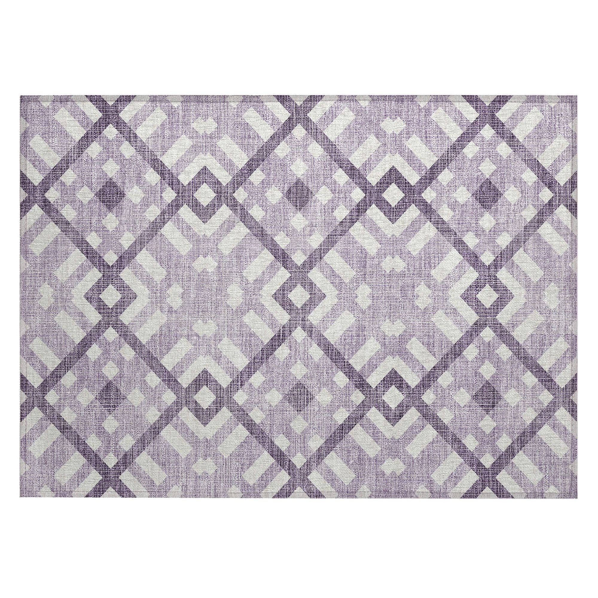 Machine Made ACN616 Purple  Rugs #color_purple 