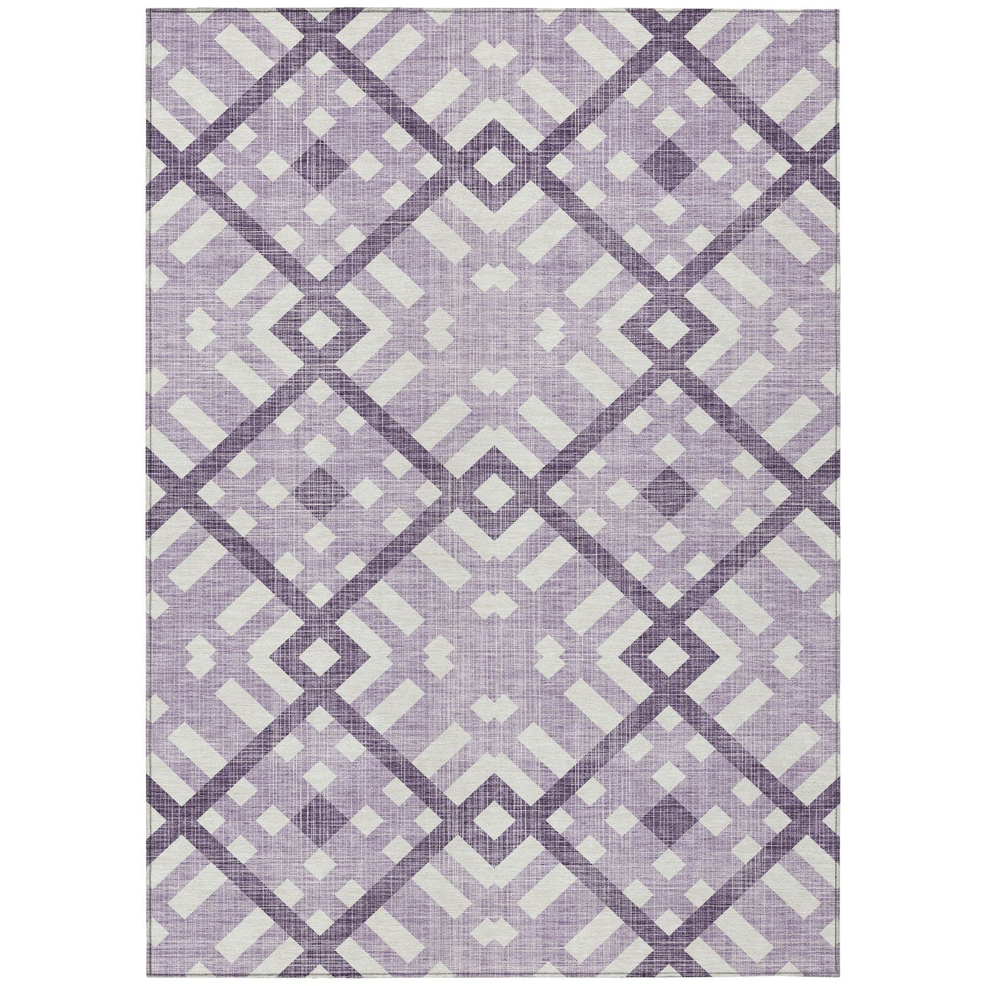 Machine Made ACN616 Purple  Rugs #color_purple 