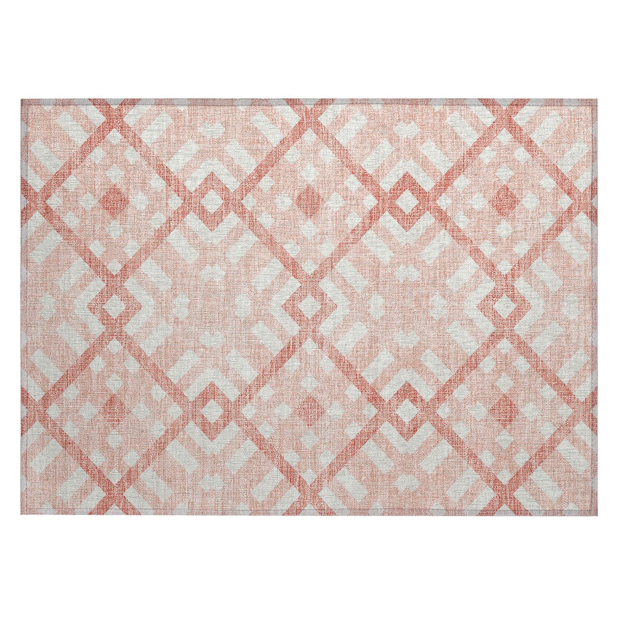 Machine Made ACN616 Salmon Orange Rugs #color_salmon orange