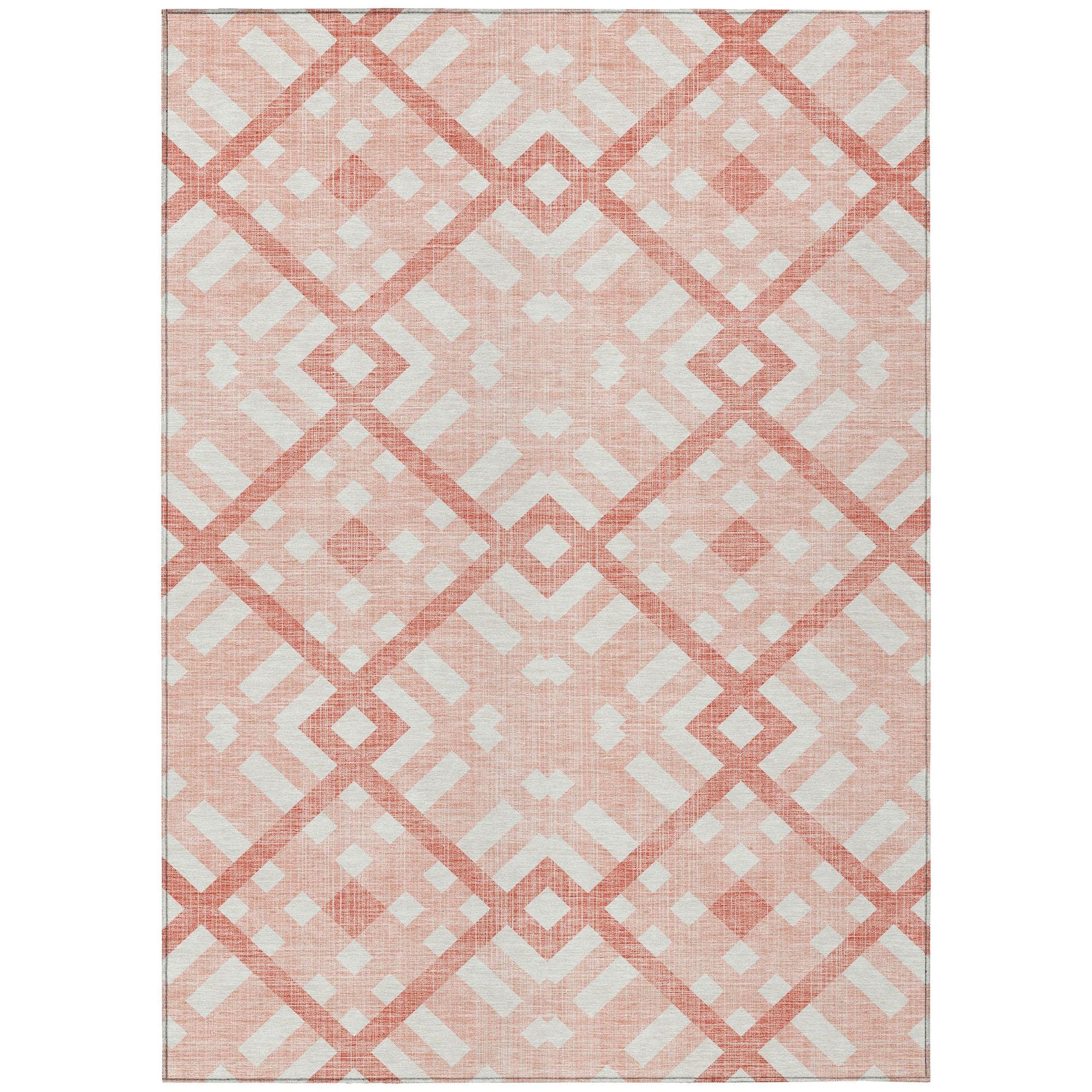 Machine Made ACN616 Salmon Orange Rugs #color_salmon orange