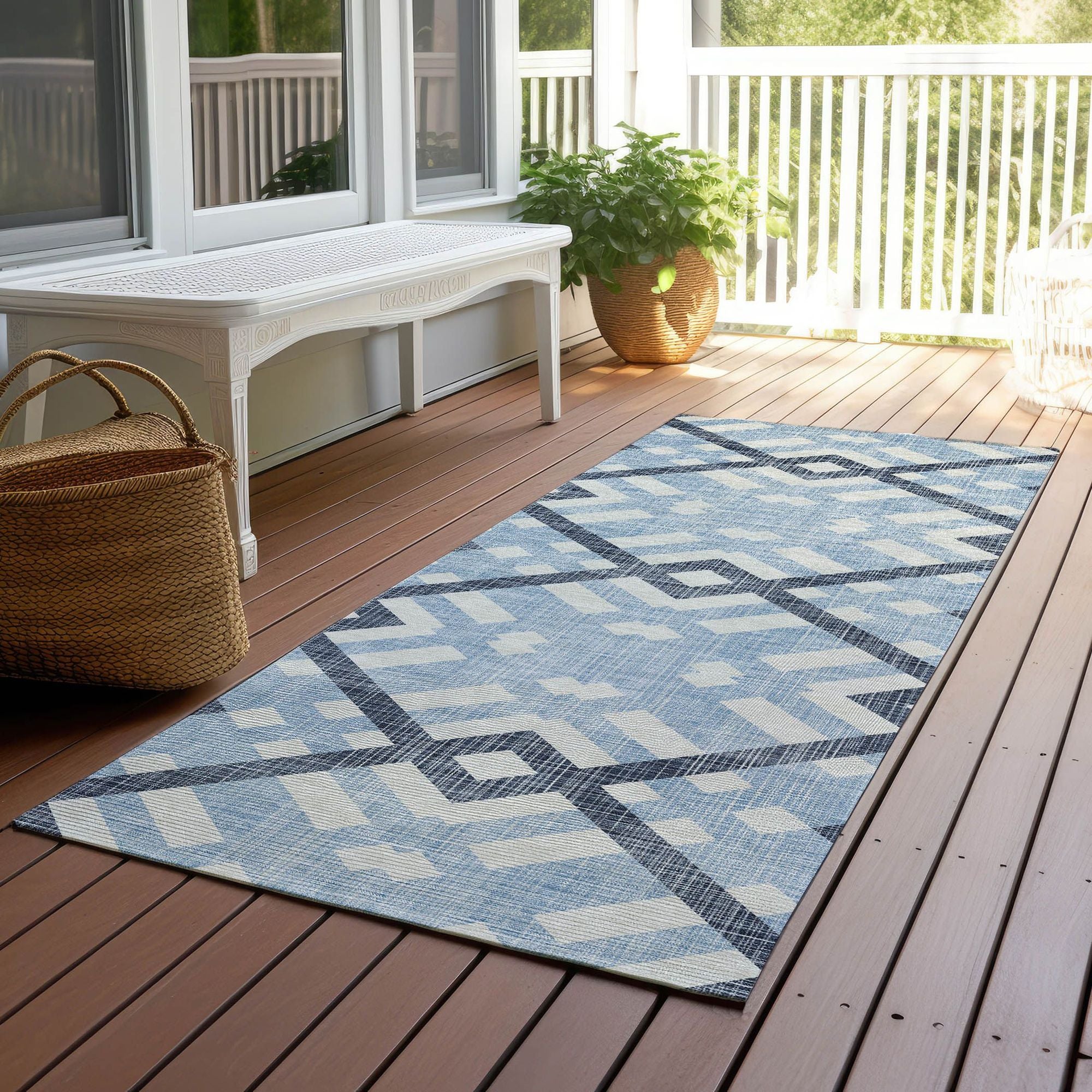 Machine Made ACN616 Sky Blue Rugs #color_sky blue