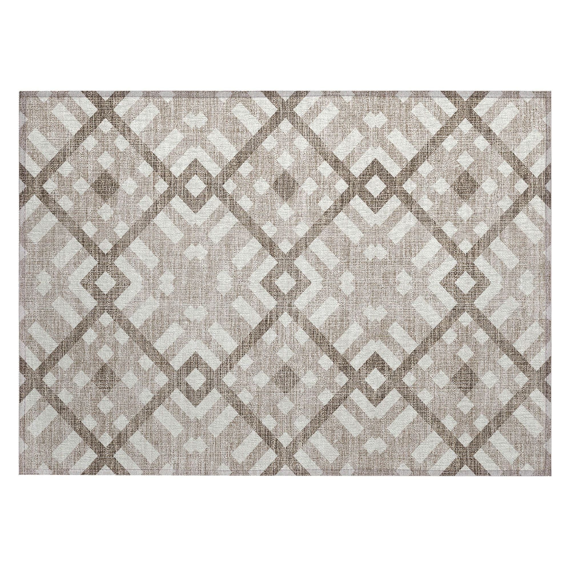 Machine Made ACN616 Taupe Brown Rugs #color_taupe brown