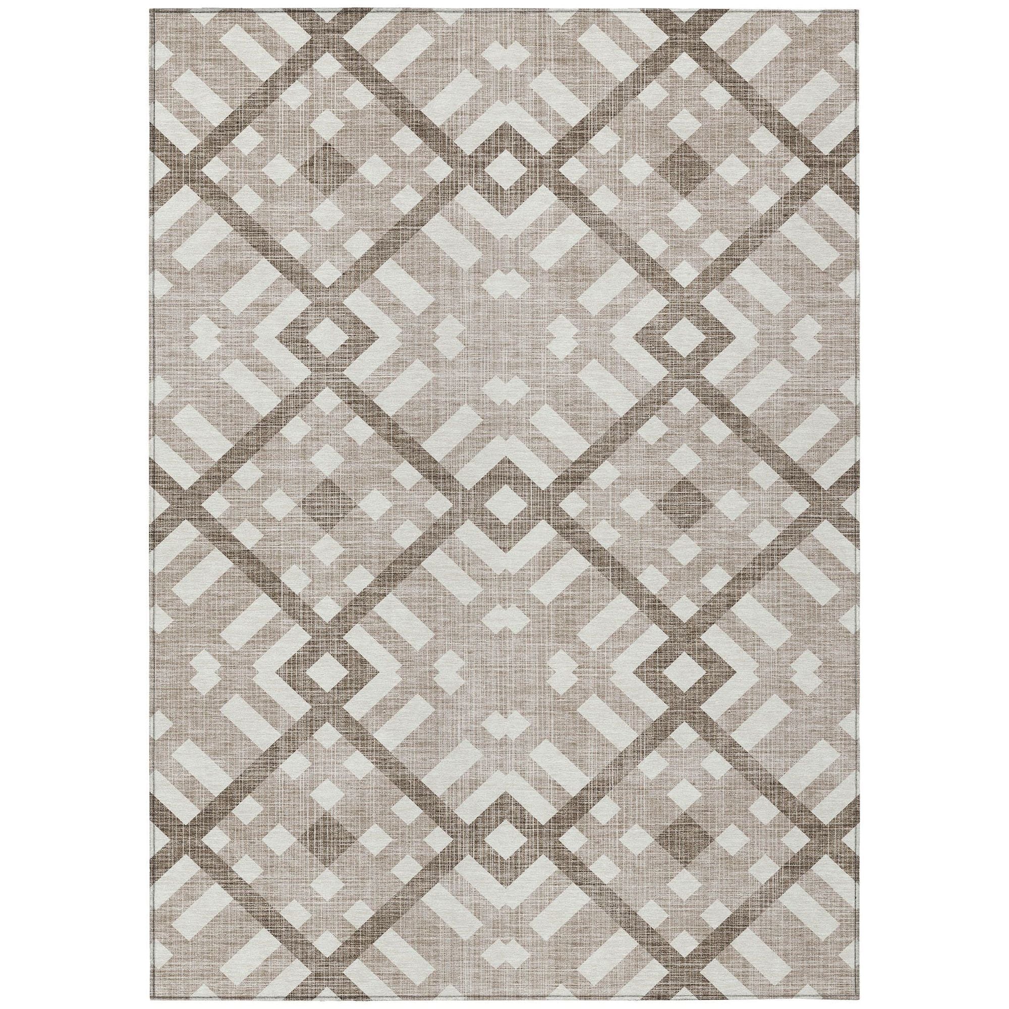 Machine Made ACN616 Taupe Brown Rugs #color_taupe brown