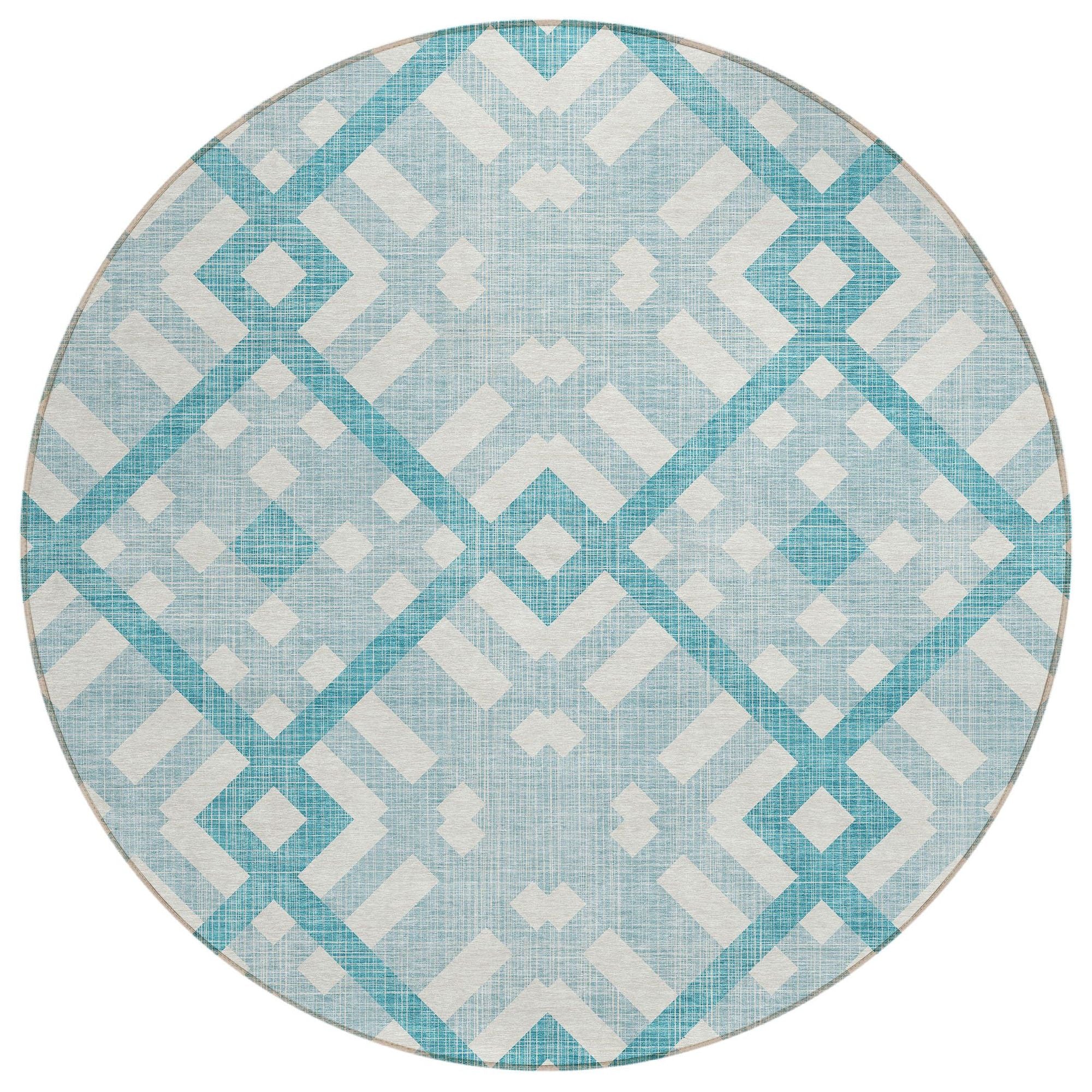 Machine Made ACN616 Teal  Rugs #color_teal 