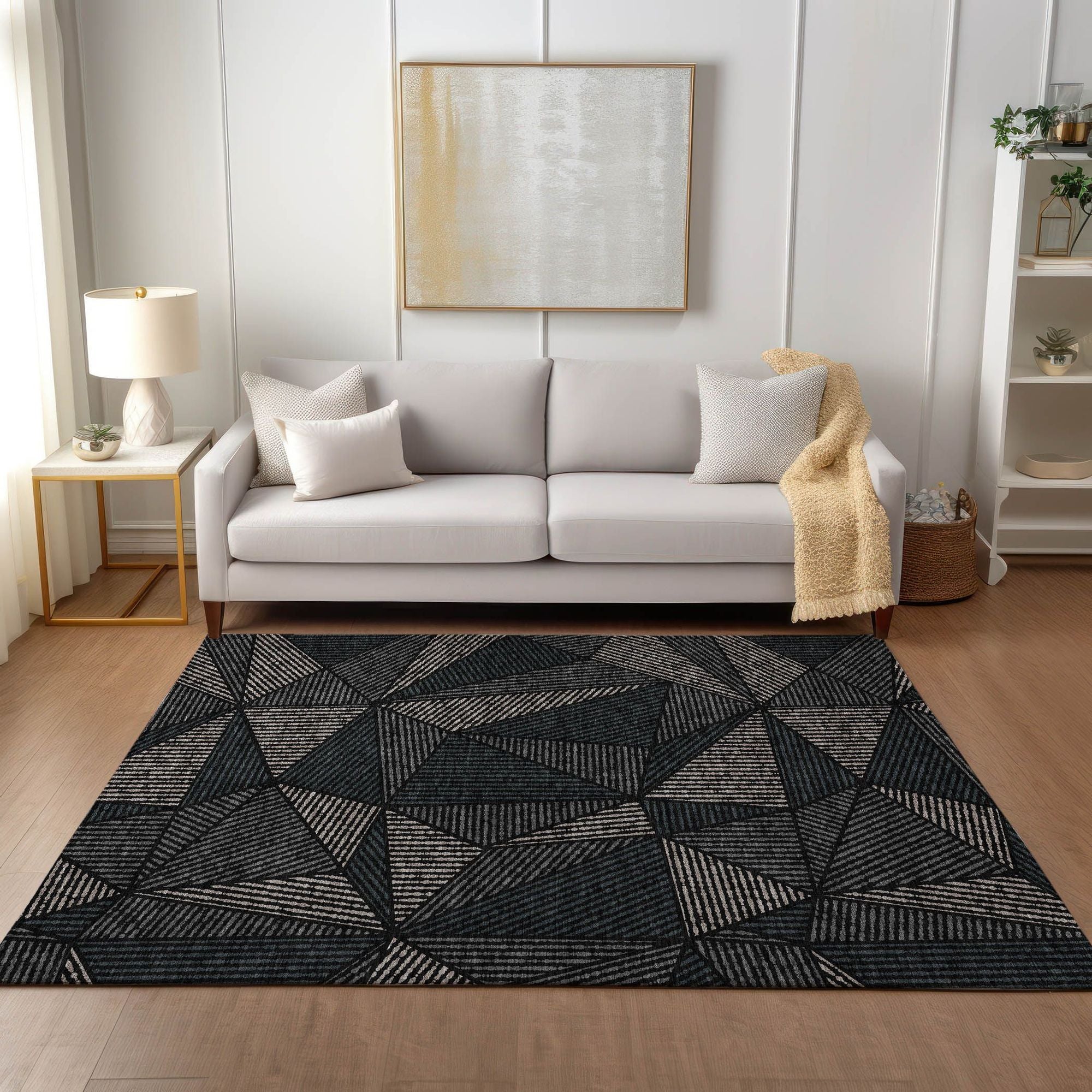 Machine Made ACN618 Black  Rugs #color_black 