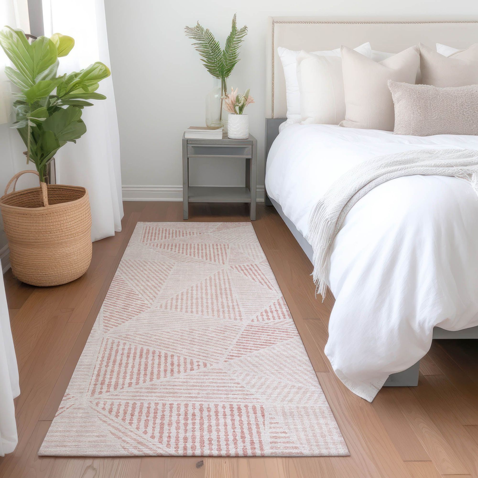 Machine Made ACN618 Blush Pink Rugs #color_blush pink