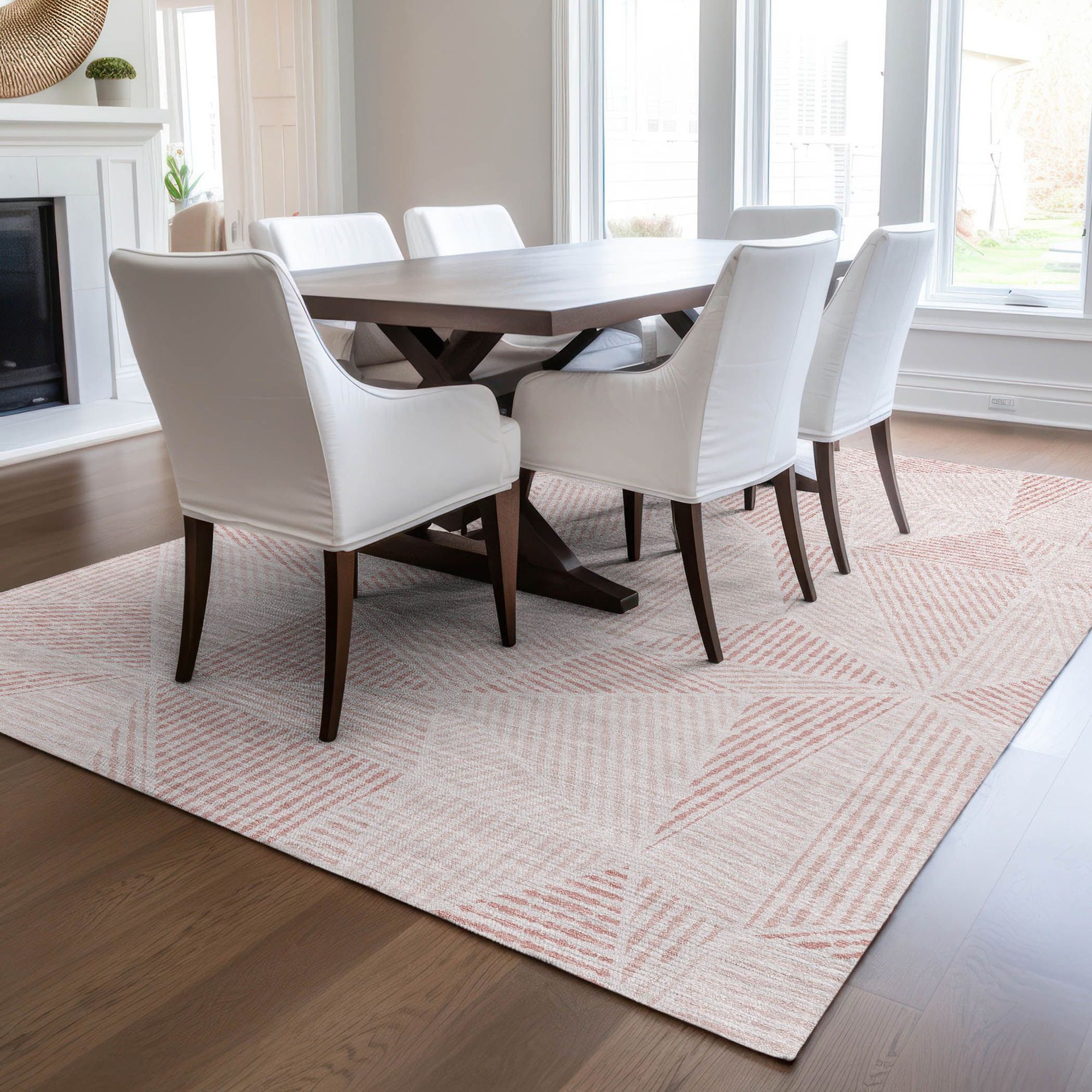 Machine Made ACN618 Blush Pink Rugs #color_blush pink