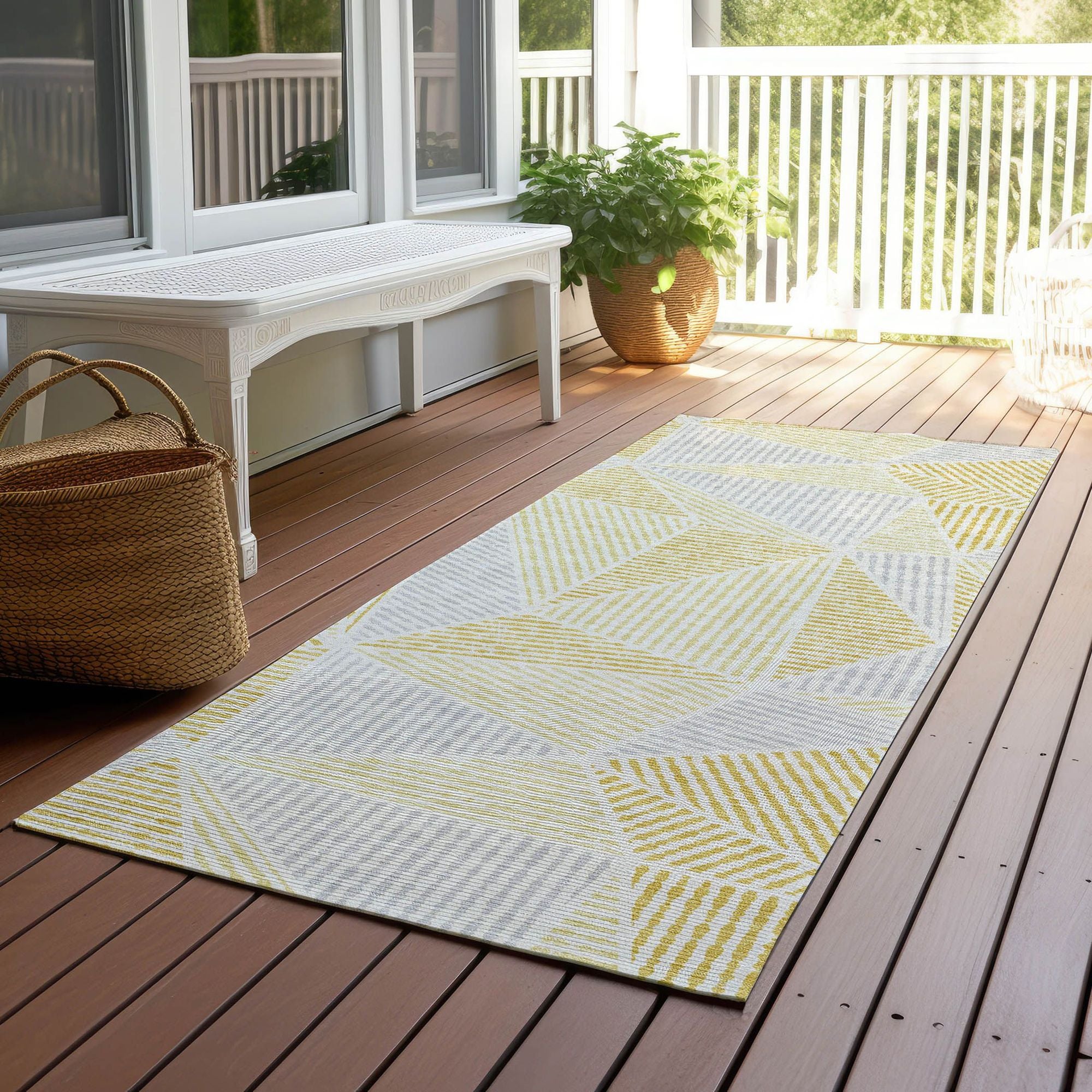 Machine Made ACN618 Gold  Rugs #color_gold 