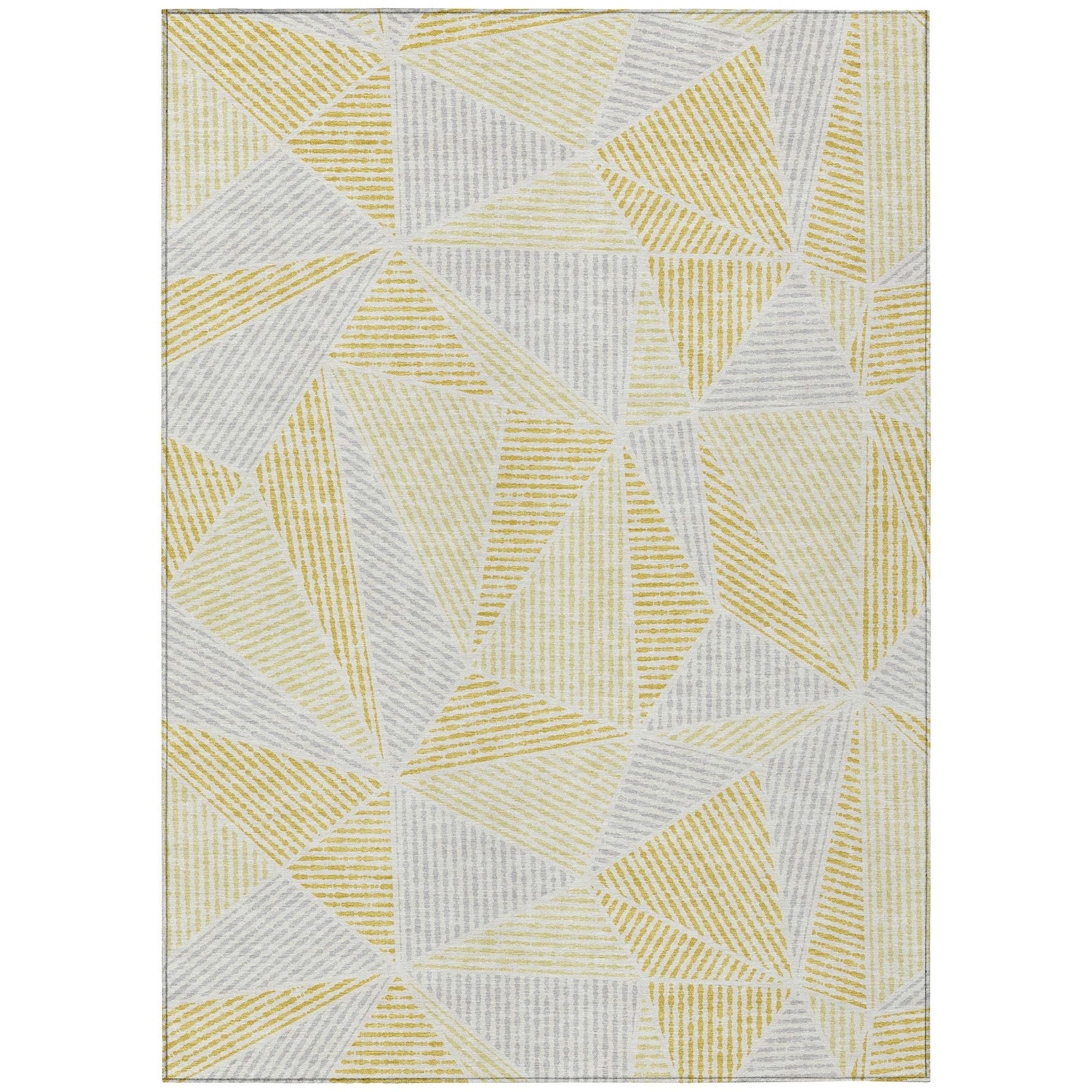 Machine Made ACN618 Gold  Rugs #color_gold 